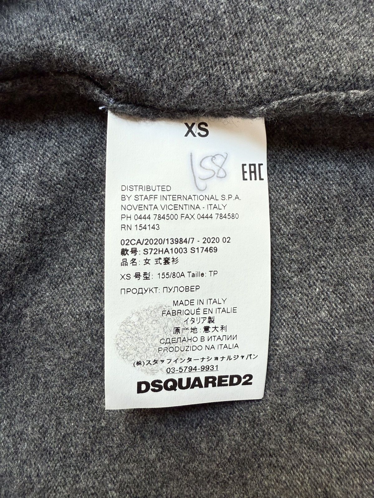Dsquared2 Dsquared2 Wool-Cashmere Cropped Top in Grey Size XS / US 0-2 / IT 36-38 - 5 Thumbnail