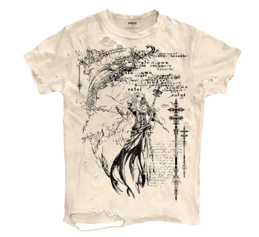Ripped Graphic T Shirts Men Vintage
