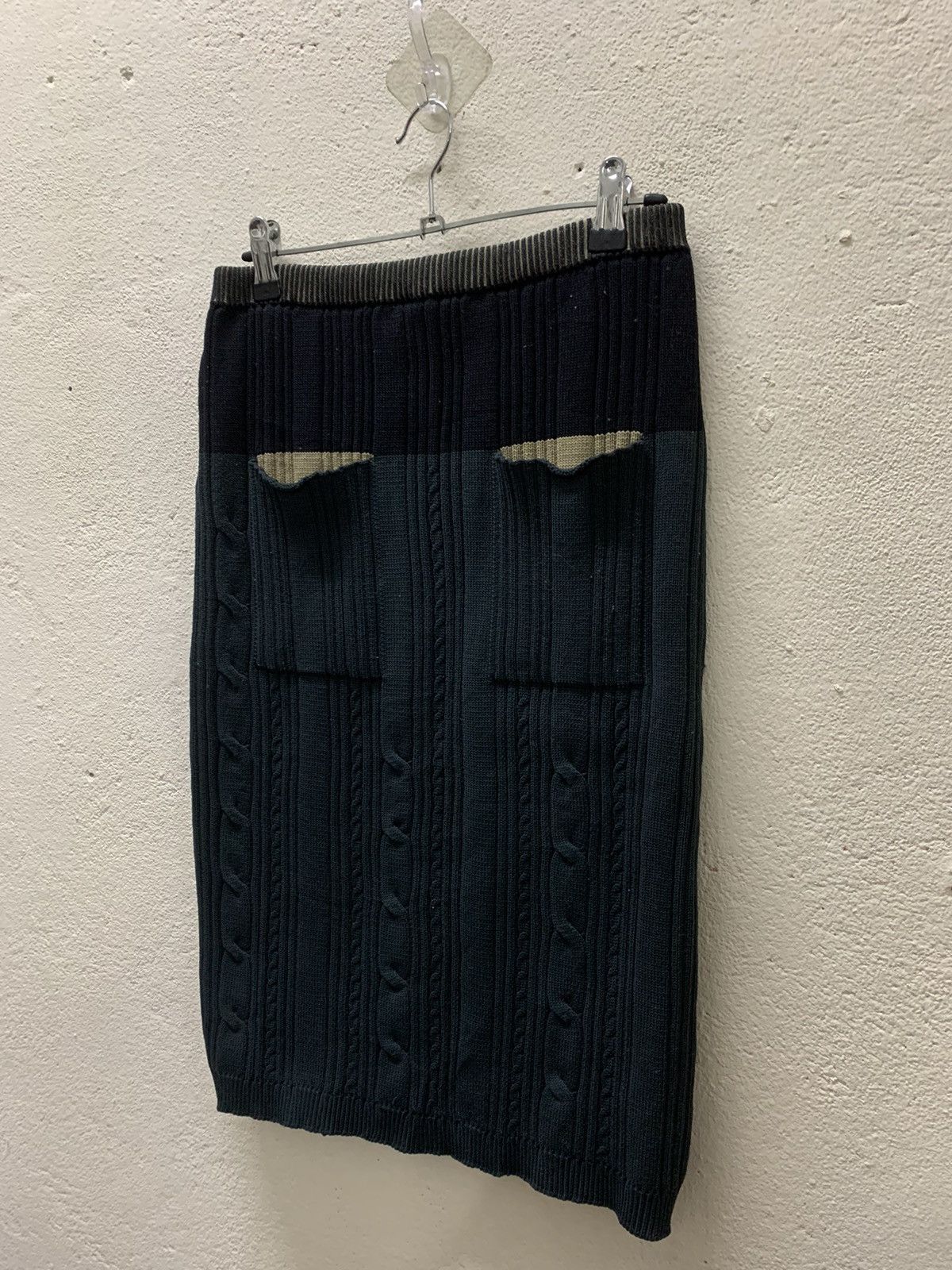 Issey Miyake Issey Miyaki Pleats Please Pocket Point bi-Colour Knit Skirt Size 26" / US 2 / IT 38 - 4 Thumbnail