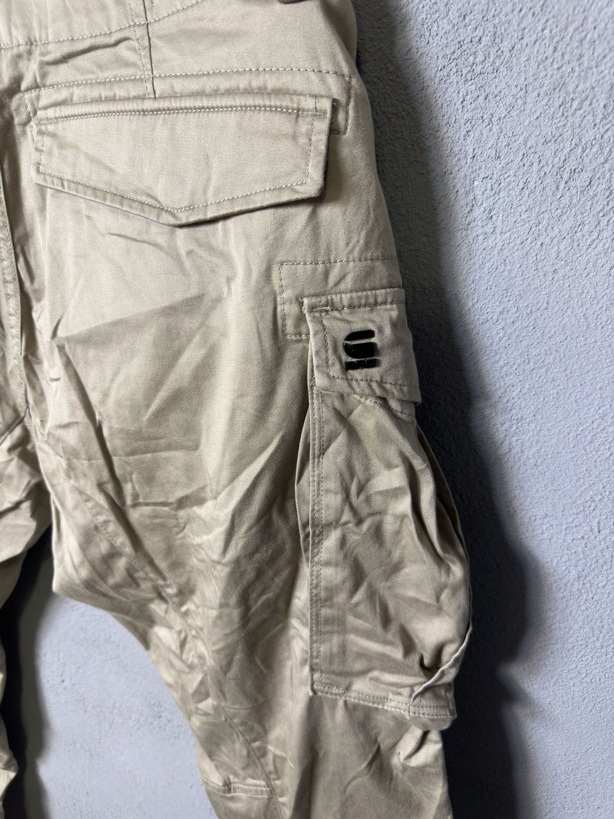 G-Star × Vintage Vintage G-Star Raw Cargo 3D Straight Tapered Pants Size US 33 - 9 Thumbnail