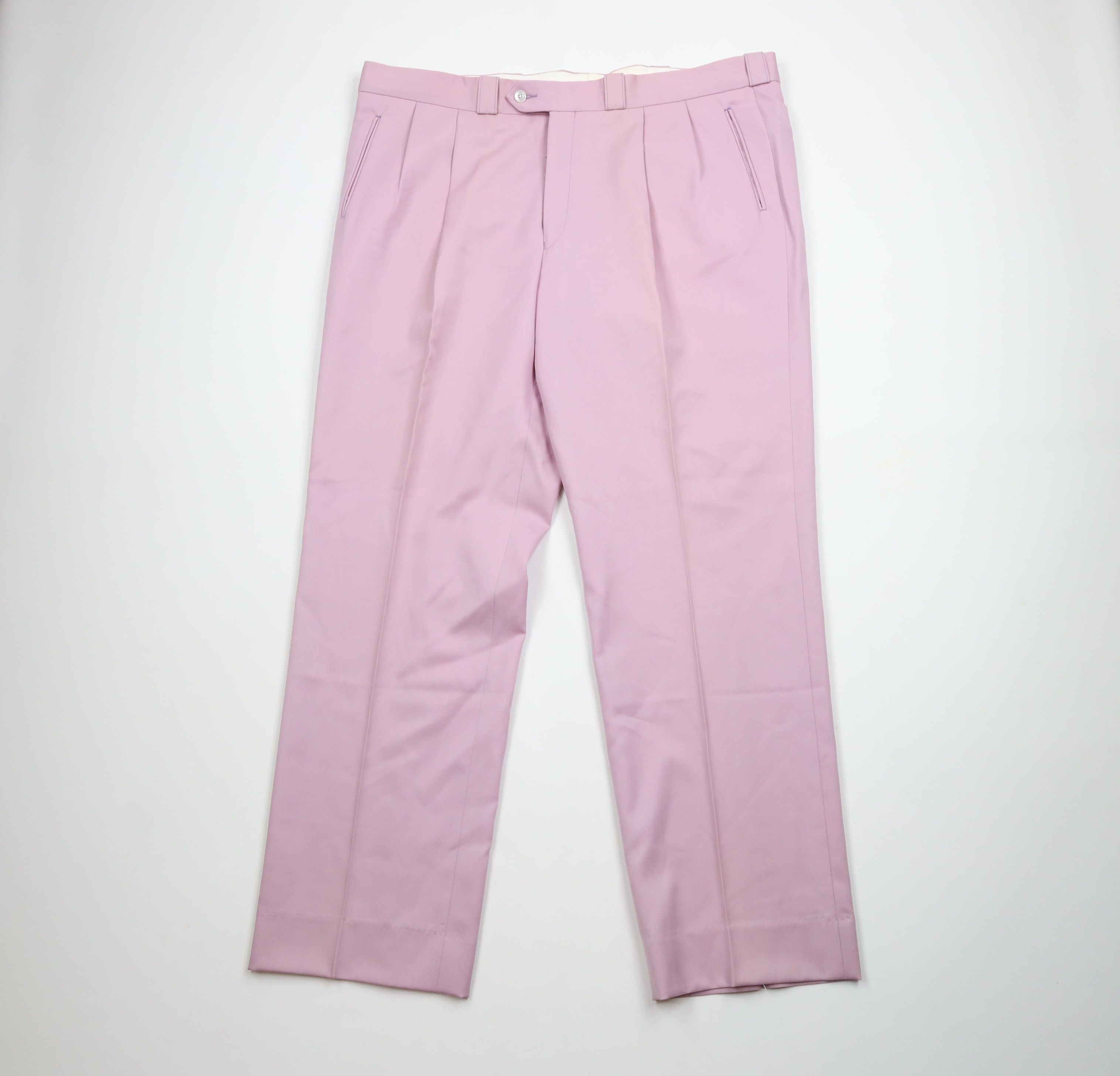 Vintage Vintage 90s Streetwear Pleated Wide Leg Chino Pants Purple Size US 40 / EU 56 - 1 Thumbnail