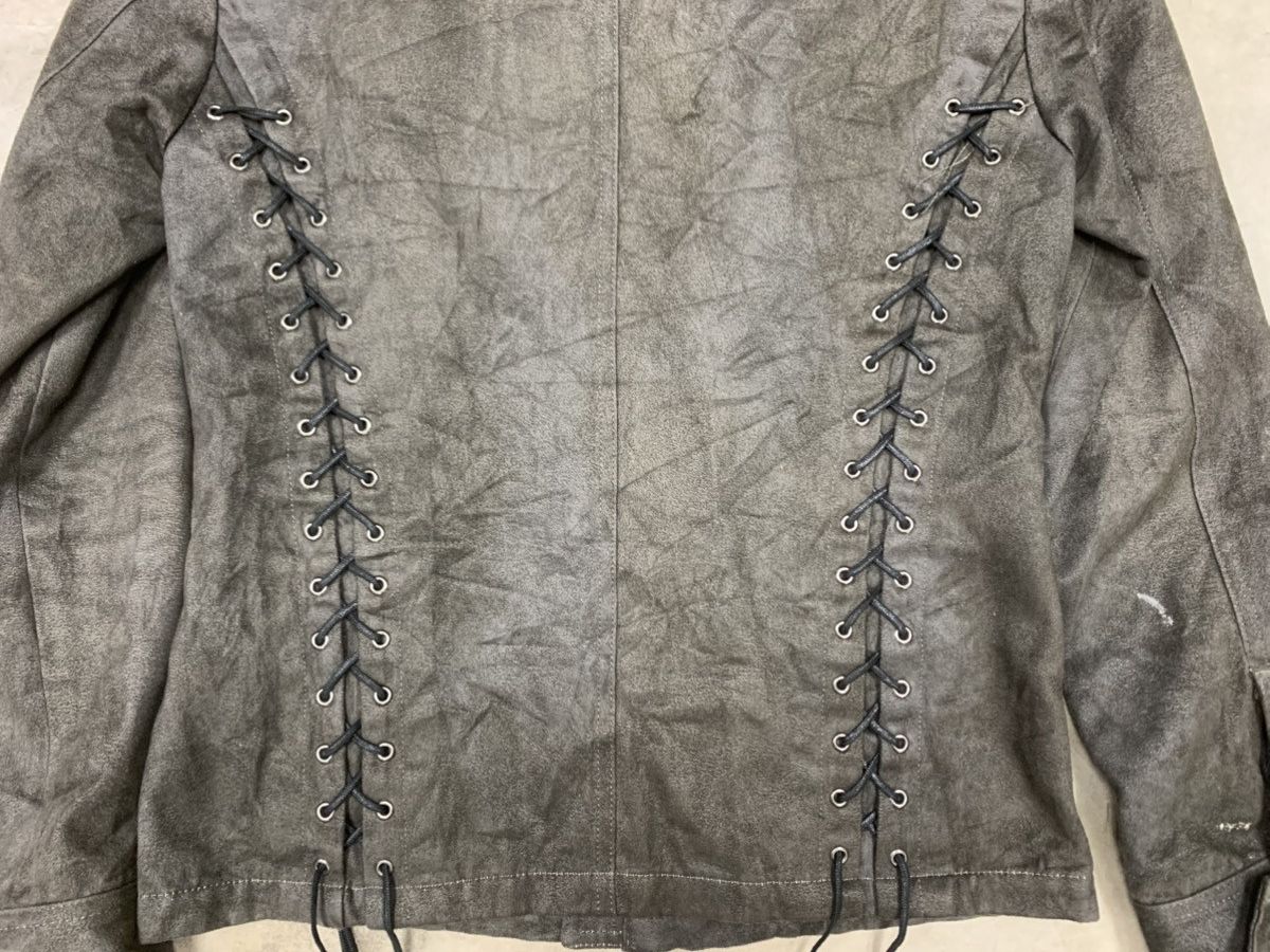 Tornado Mart Tornado Mart Suede Leather Punk Style Lace Up Jacket Size M / US 6-8 / IT 42-44 - 24 Thumbnail