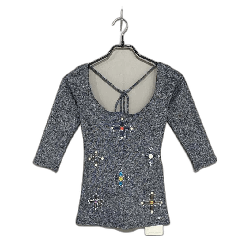 Chanel Diamond Beaded Top by Chanel -2505 Size US S / EU 44-46 / 1 - 1 Thumbnail