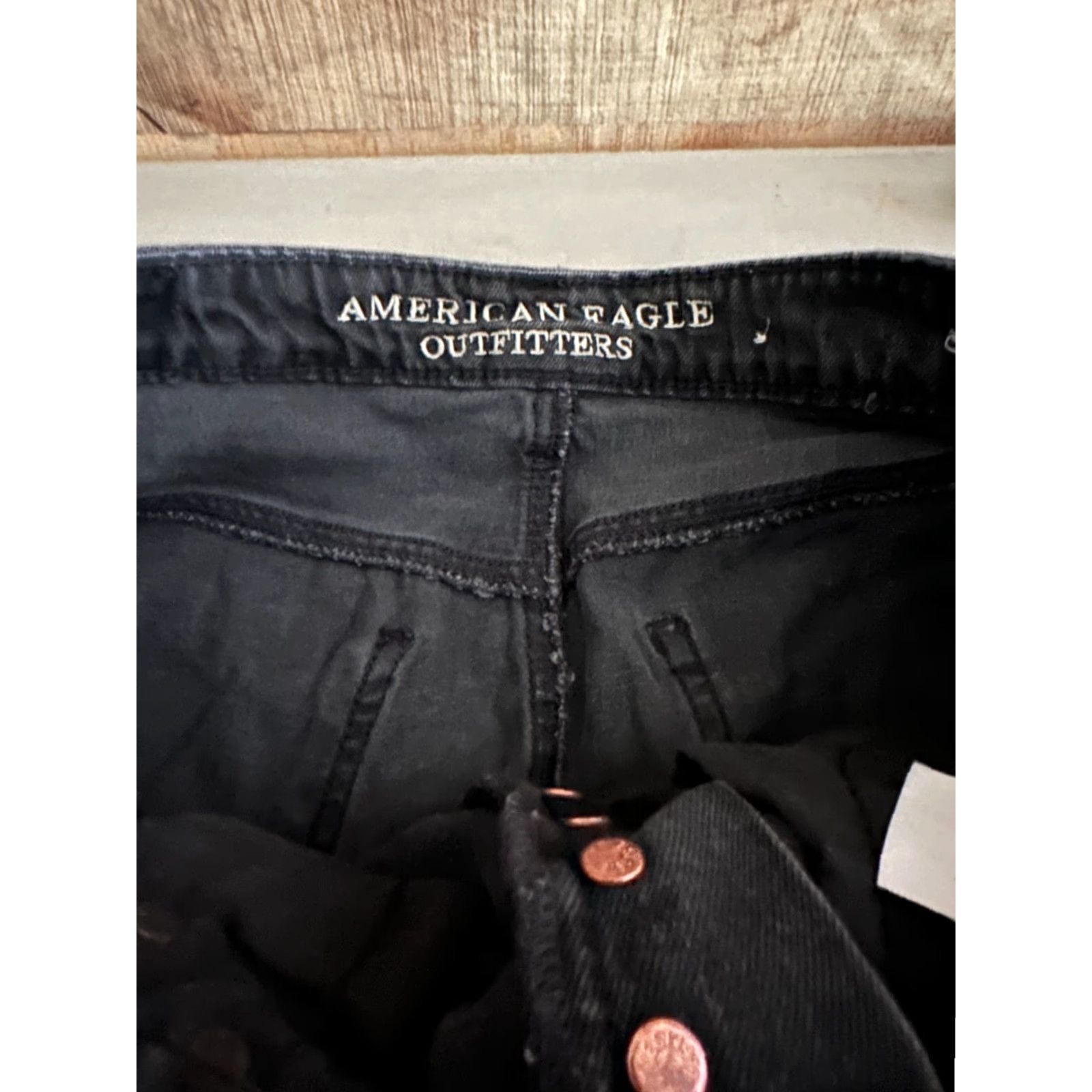 American Eagle Outfitters American Eagle Jean Mini Skirt Size 2 Distressed Black Womens Skirt Short Black G2? Size 26" / US 2 / IT 38 - 4 Thumbnail