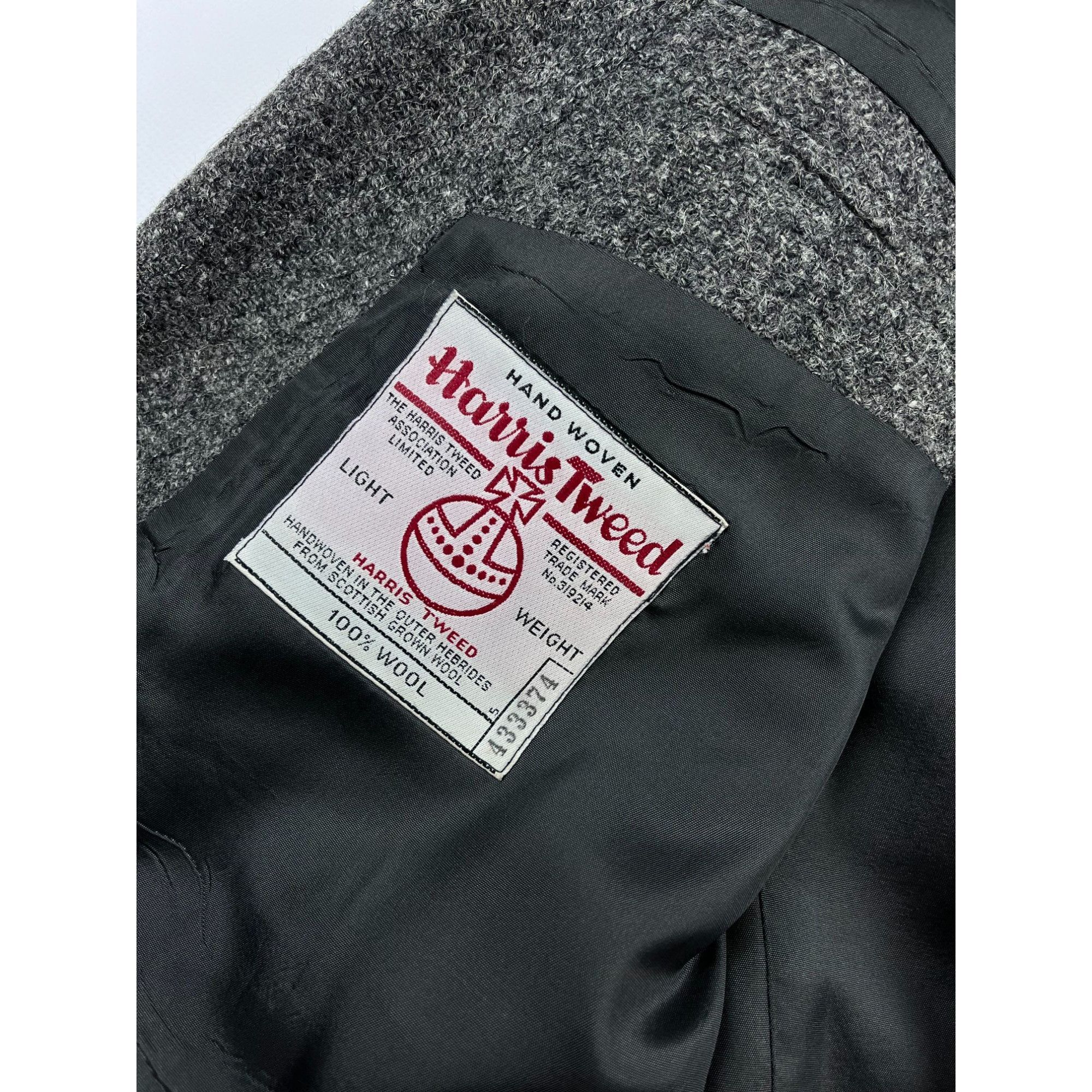 Harris Tweed × Vintage Harris Tweed Gray Wool Blazer Classic Fit Size 40R - 2 Thumbnail