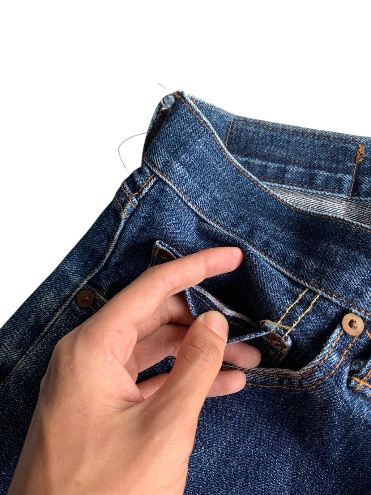 Japanese Brand × Jean Unknown Japanese Selvedge Button Fly Distressed Denim Size US 34 / EU 50 - 11 Thumbnail