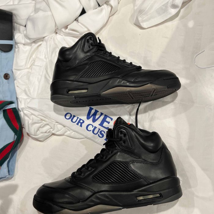 Air jordan 5 triple on sale black