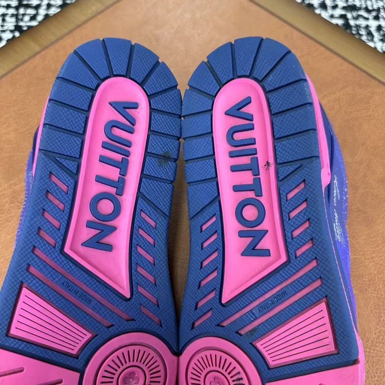 Louis Vuitton lv trainer pink purple sneakers-2508 Size US 10 / EU 43 - 7 Thumbnail