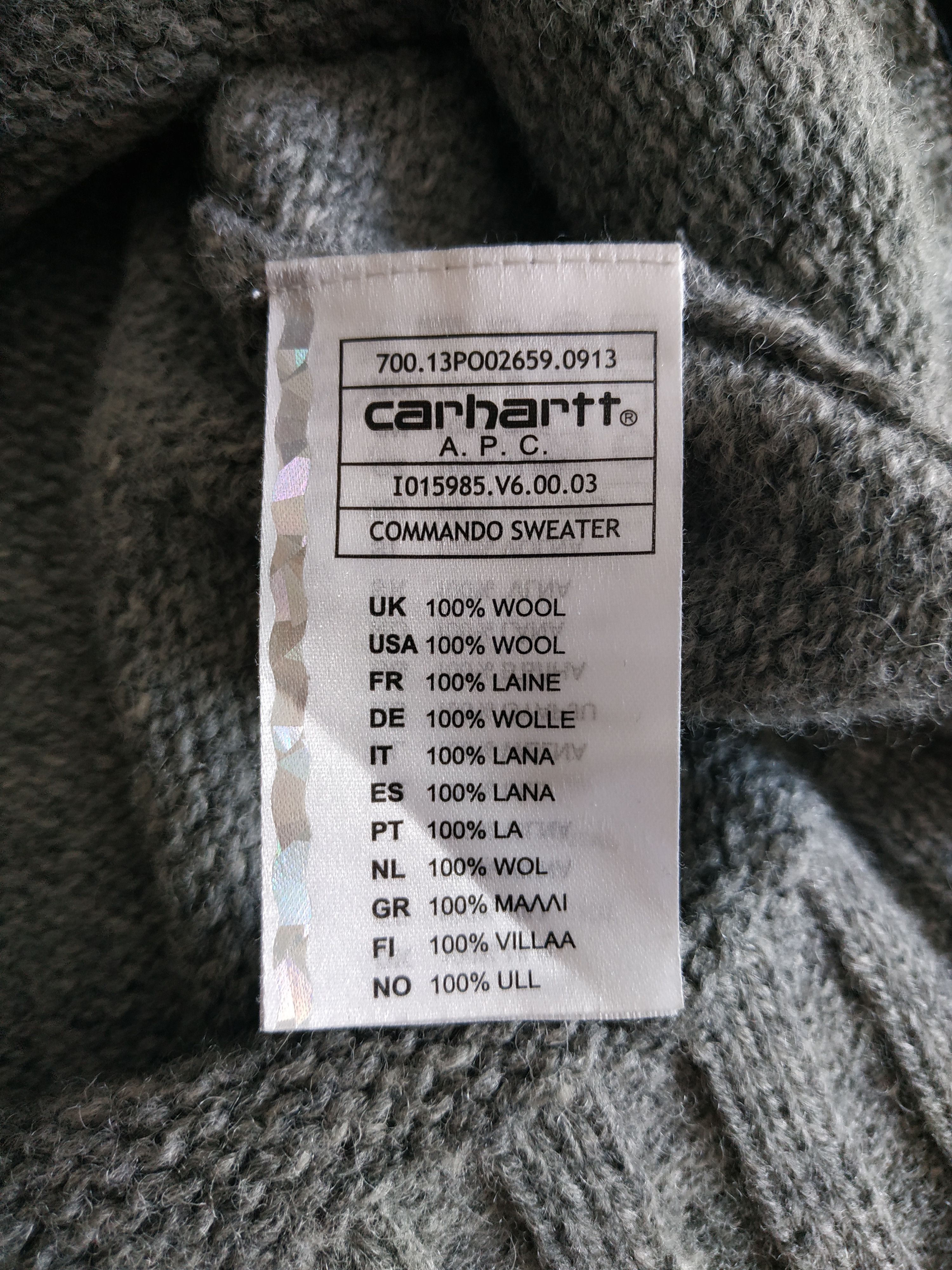 A.P.C. × Carhartt Wip Carhartt x A.P.C.Commando Men's Military Wool Sweater, s. M Size US M / EU 48-50 / 2 - 9 Thumbnail