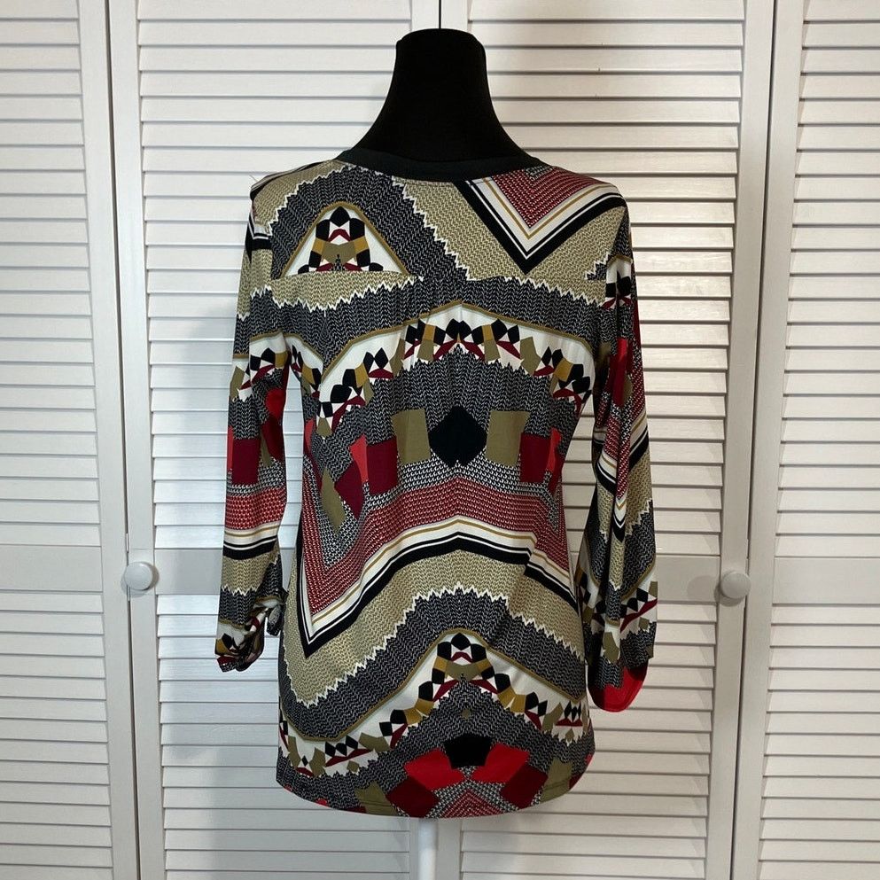 Other Time Line Retro Abstract Geometric Patchwork Tunic Blouse M Size M / US 6-8 / IT 42-44 - 3 Thumbnail