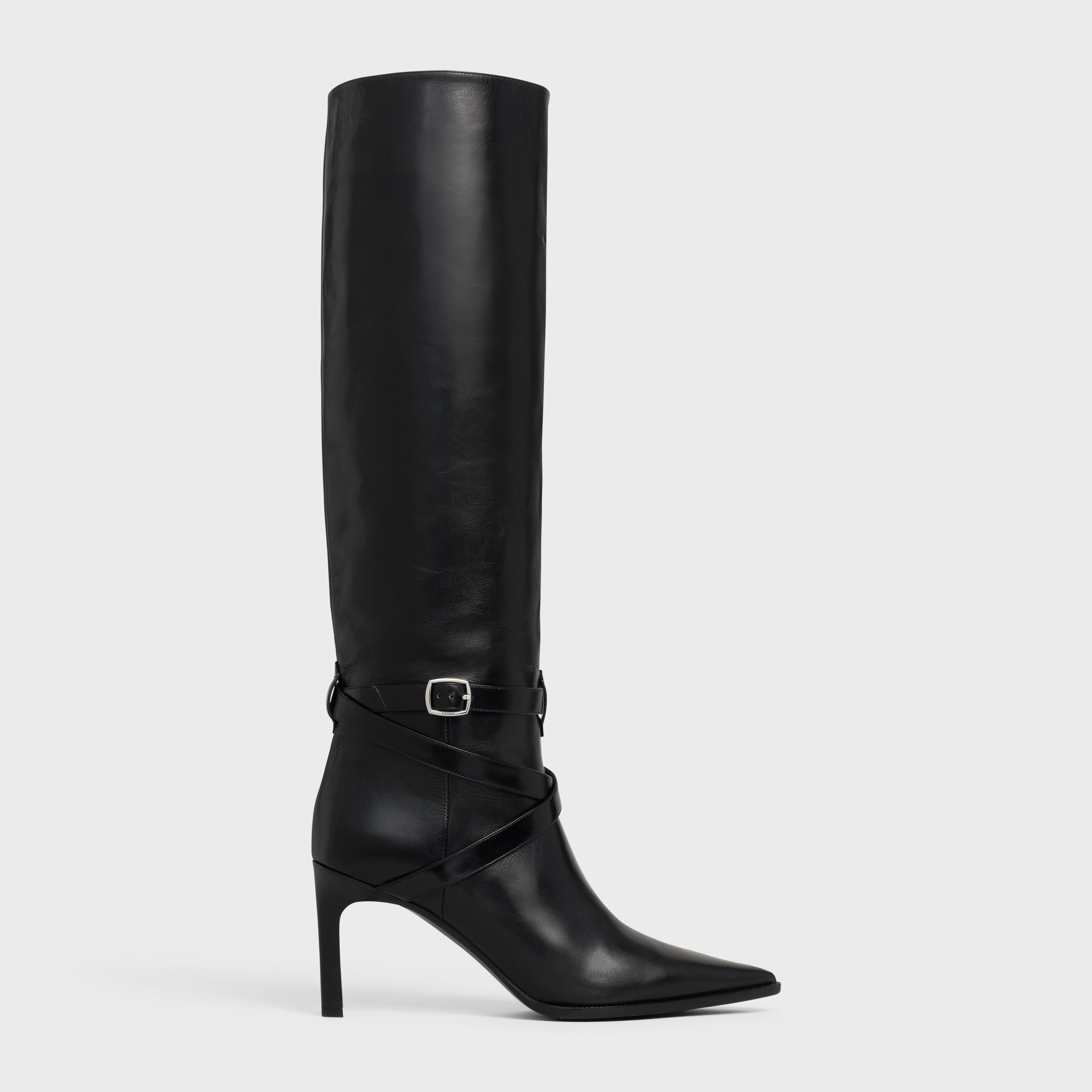 Celine o1bcso1str0925 351363314C Verneuil Hi Boots in Black Size US 8 / IT 38 - 1 Thumbnail