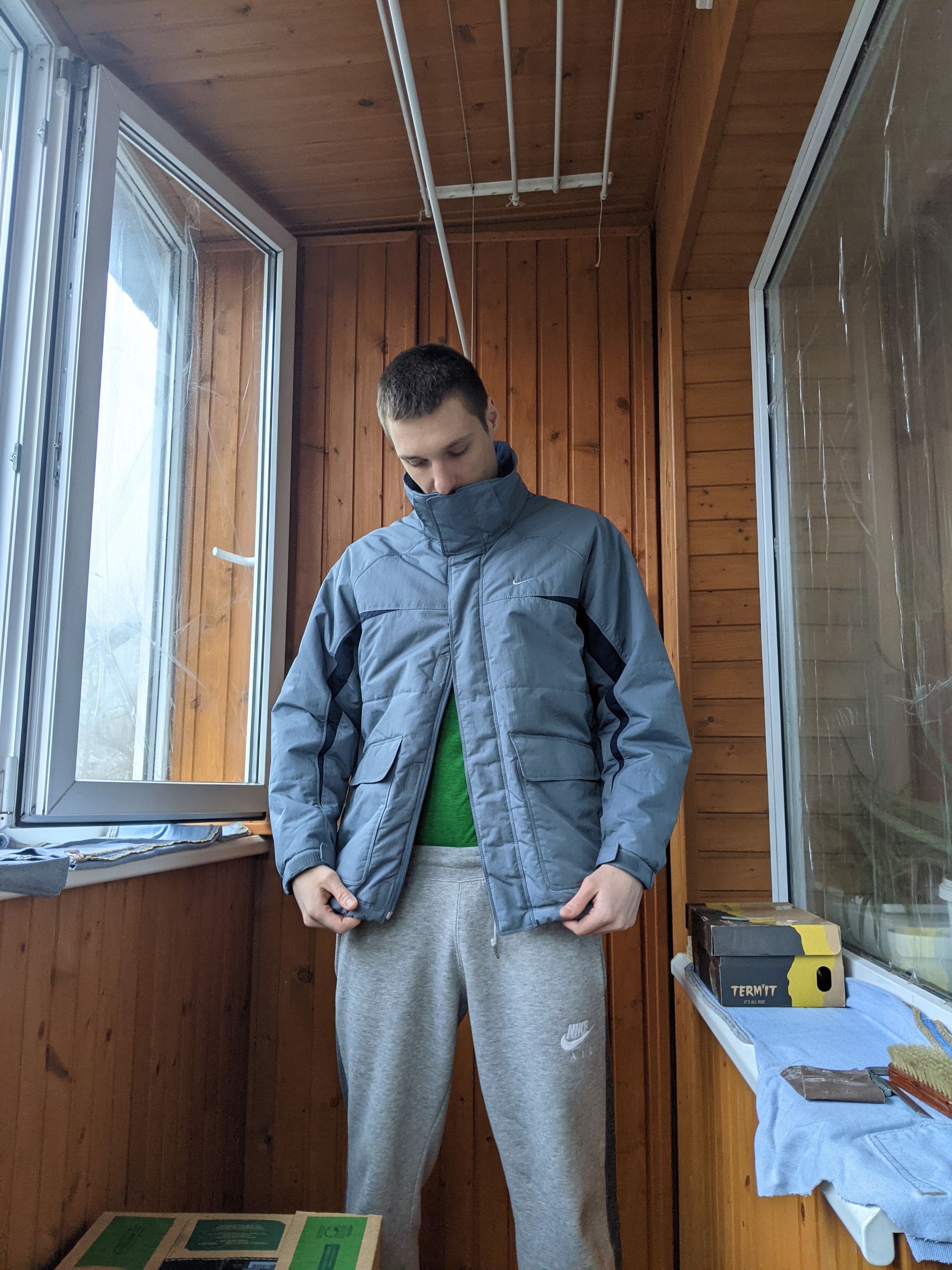 Nike Vintage Winter Jacket Big Logo Swoosh Parka acg 2000s