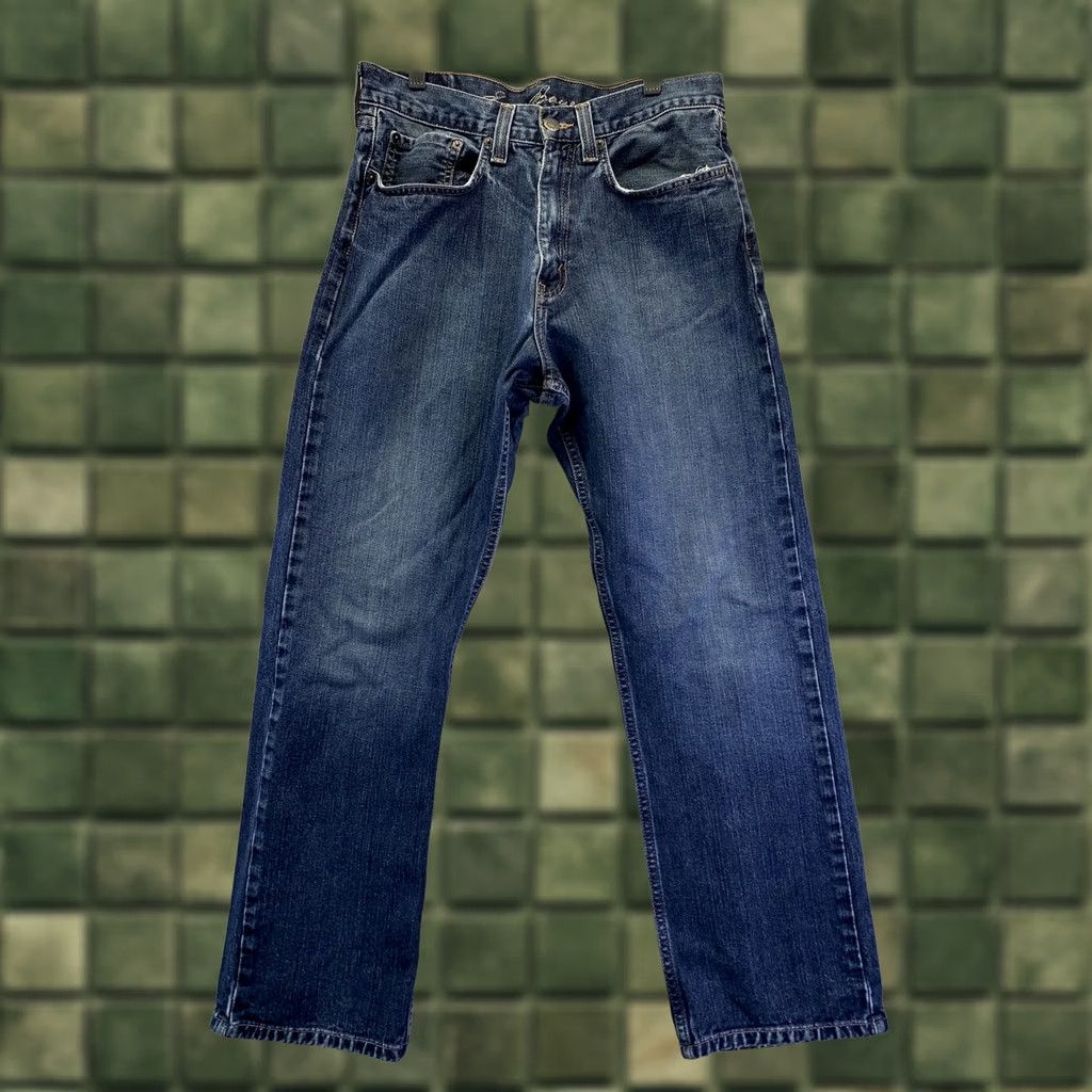 Eddie Bauer VINTAGE Eddie Bauer Denim Jeans Distressed Mens Straight Leg SZ 32x30-5295 Blue Cotton 5-Pocket Design Regular Jeans Mens Vintage 5295 Distressed Size US 32 / EU 48 - 1 Thumbnail