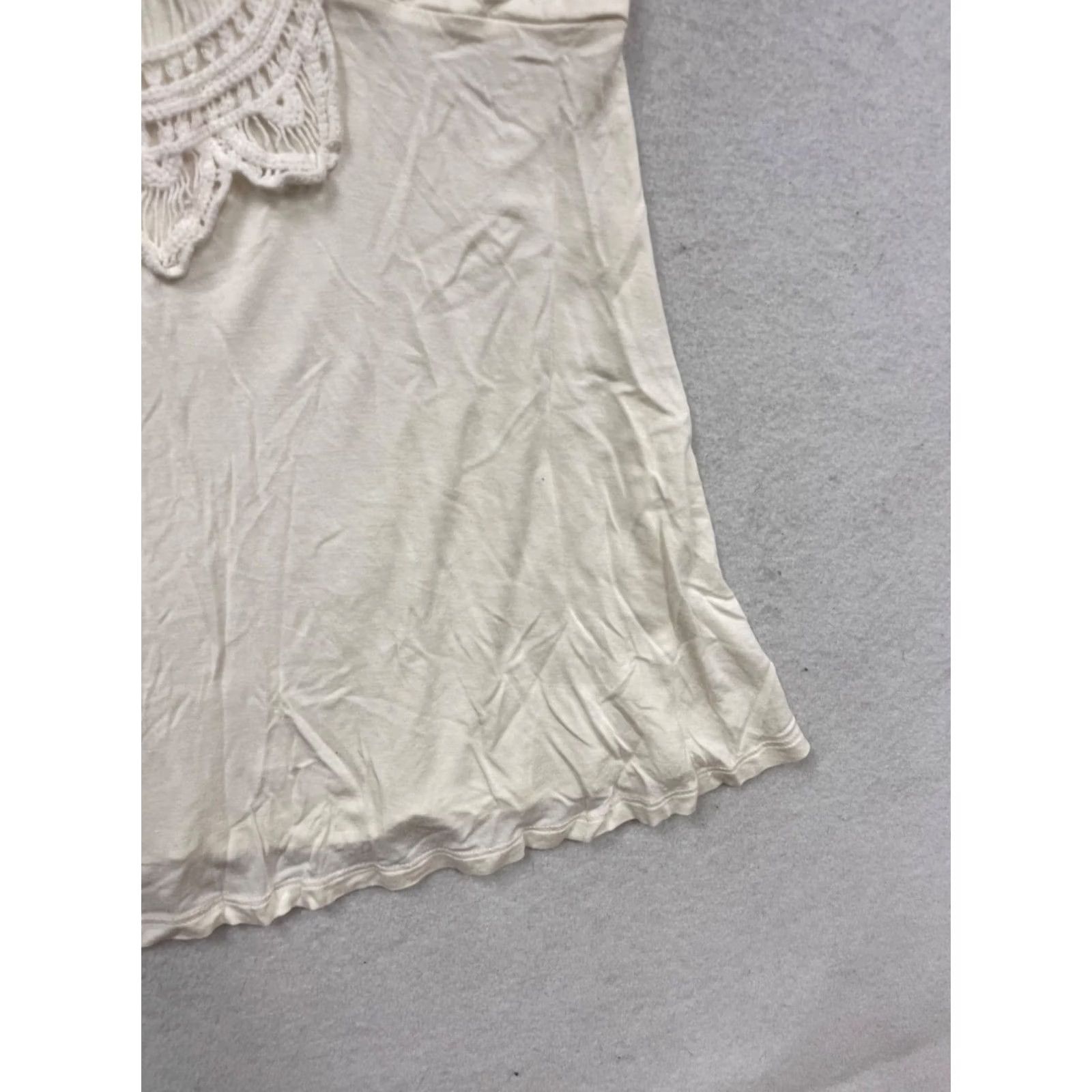 Venus Venus White Tank Top Women's XL Crochet Racerback Cotton Jersey Sleeveless 691A Size XL / US 12-14 / IT 48-50 - 5 Thumbnail