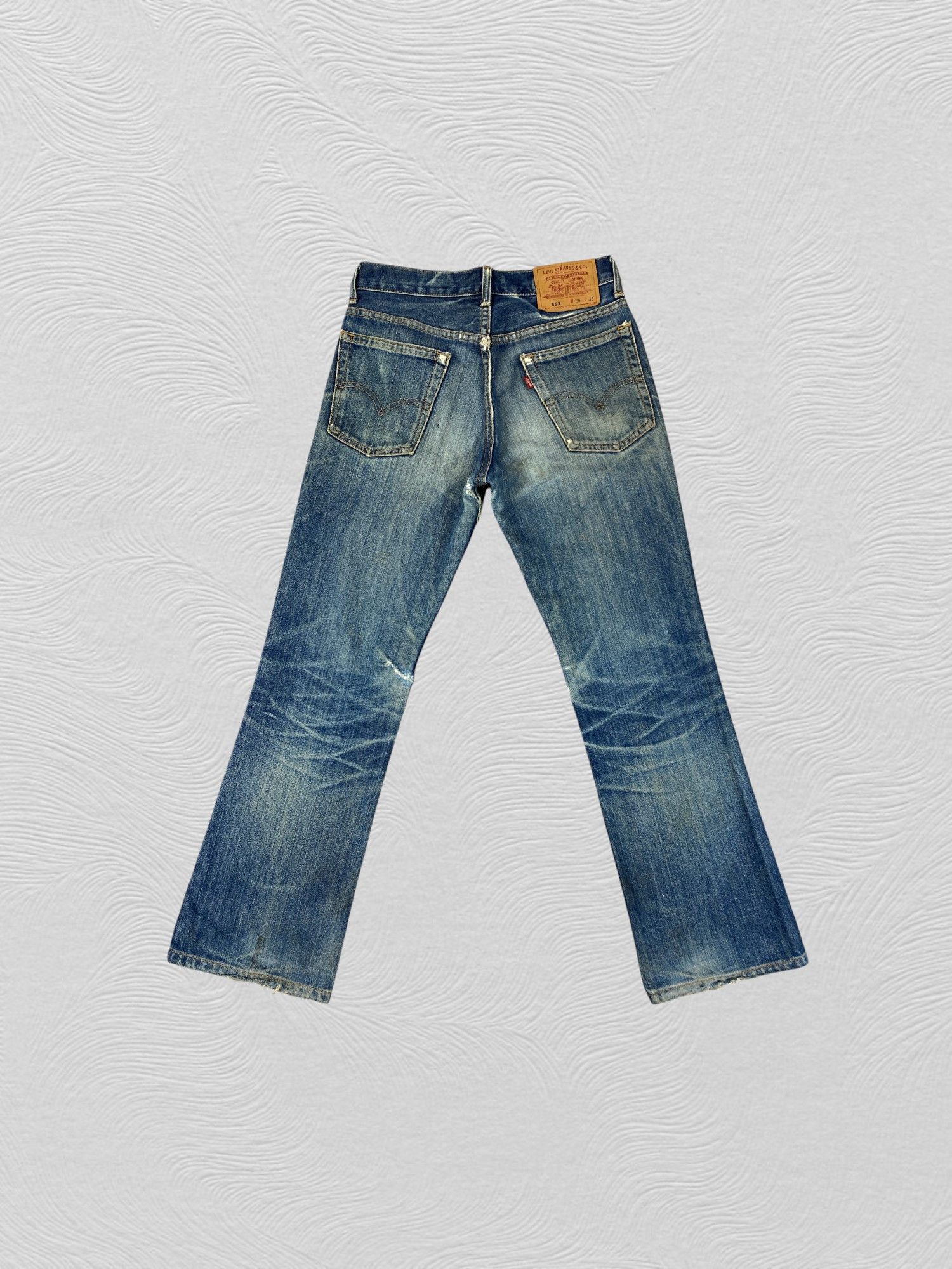 Levi's Distressed Blue Vintage Levi's 553 Flared Denim -SJ191 Size US 27 - 2 Thumbnail