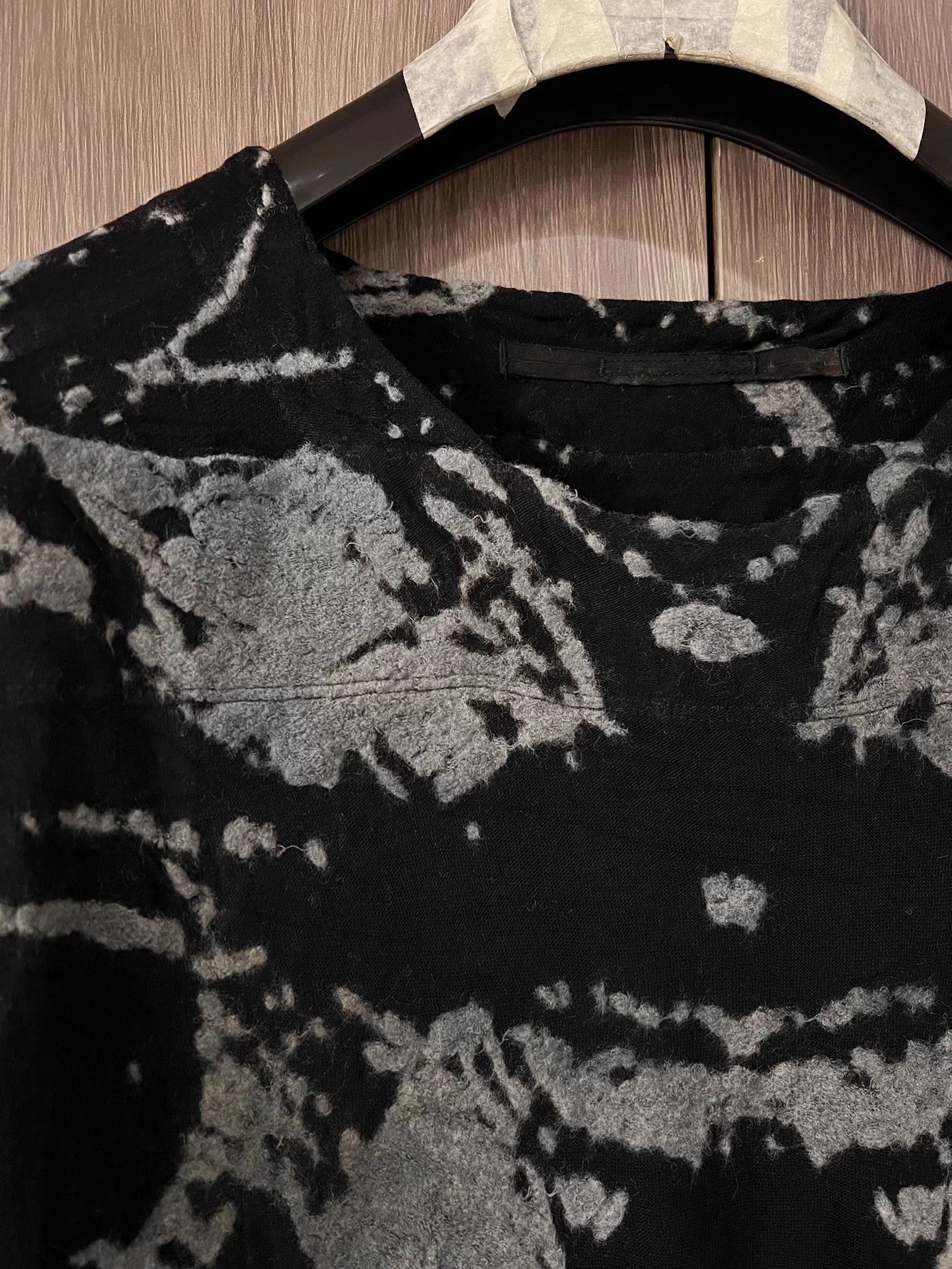 Julius Julius 7 black gray biology jacquard wool tencel sweater Size US M / EU 48-50 / 2 - 4 Thumbnail