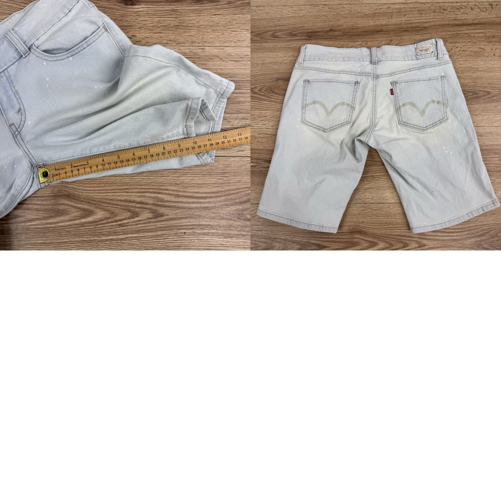 Levi's Levi's Shorts Bermuda Denim Light Wash Blue Juniors Size 11 Casual Mid Rise Size 32" / US 10 / IT 46 - 8 Thumbnail
