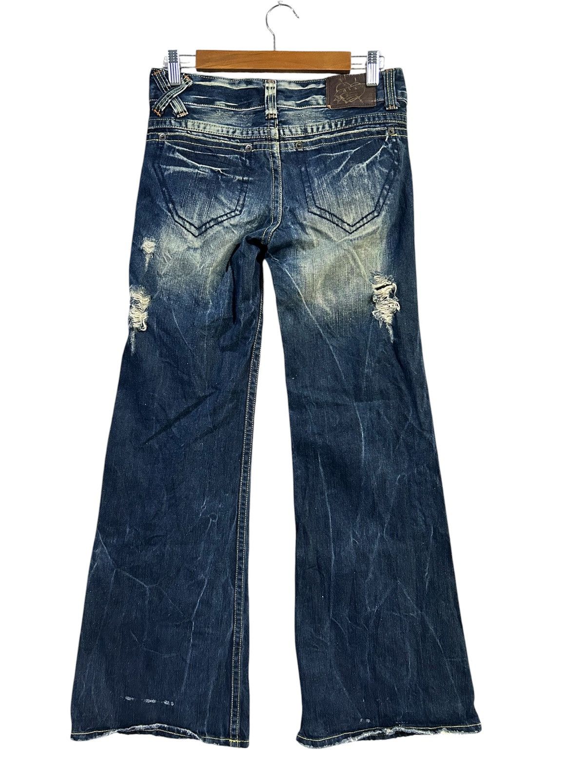 If Six Was Nine Gothic punk D.I.A denim extra bootcut distressed pattern Size US 31 - 2 Thumbnail