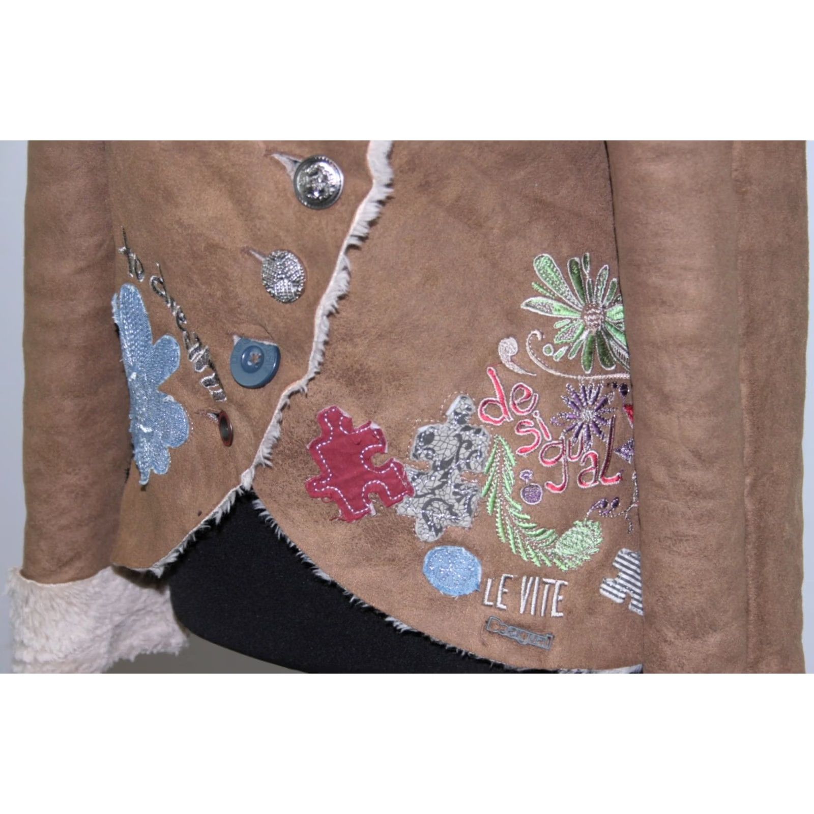 Desigual Desigual short jacket coat Marron womens Size 38 Size 26" / US 2 / IT 38 - 2 Thumbnail