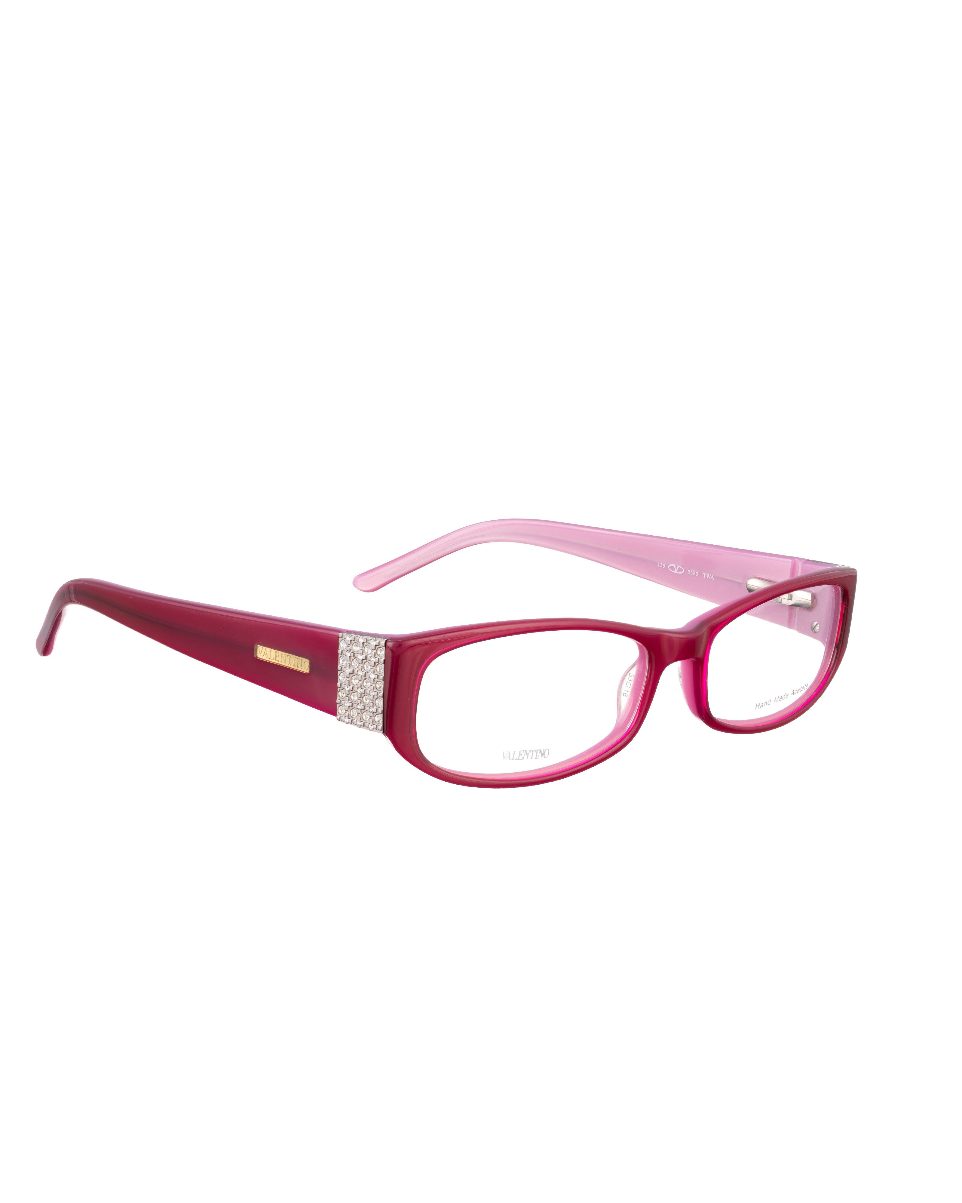 Valentino Valentino '90s Magenta Glasses with White Rhinestones Size ONE SIZE - 2 Thumbnail