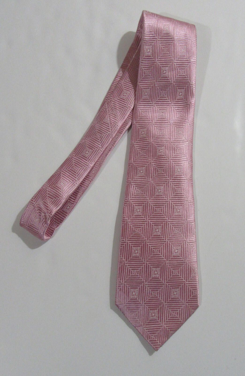 Designer Donald J. Trump Signature Collection Necktie Pink w Squares Size ONE SIZE - 1 Thumbnail