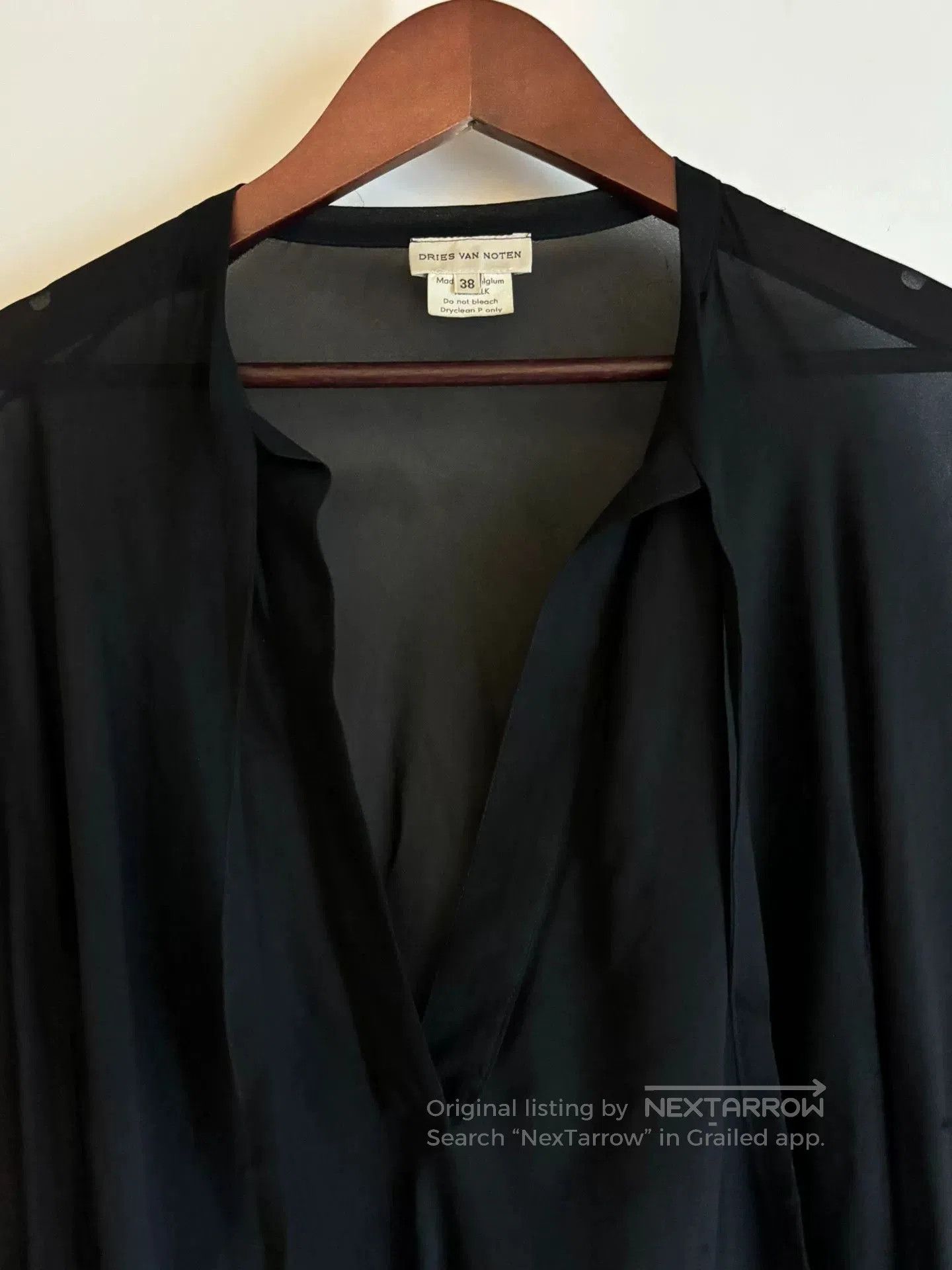 Dries Van Noten sheer silk blouse by dries van noten. Size M / US 6-8 / IT 42-44 - 4 Thumbnail