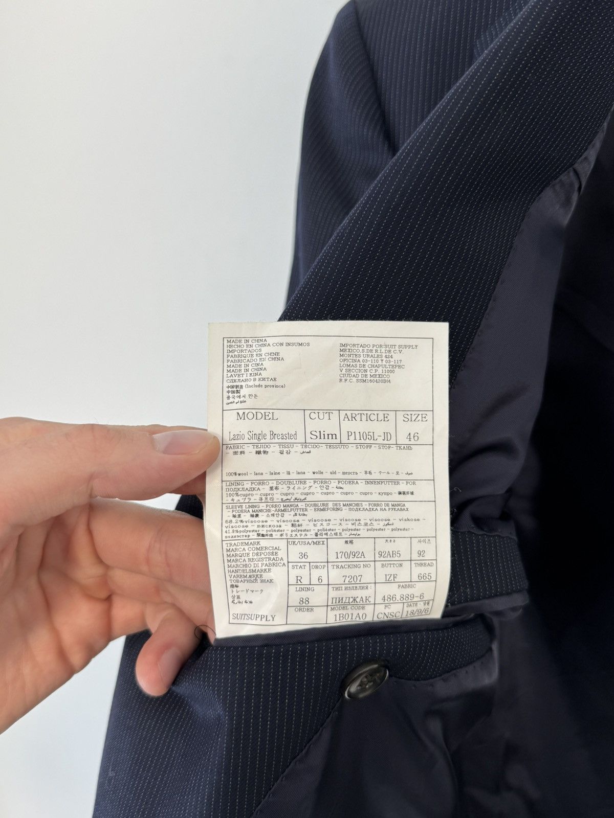 Suitsupply SUITSUPPLY Napoli Breast/Brescia Suit UK 36 Super 110's Wool Size 36R - 12 Thumbnail