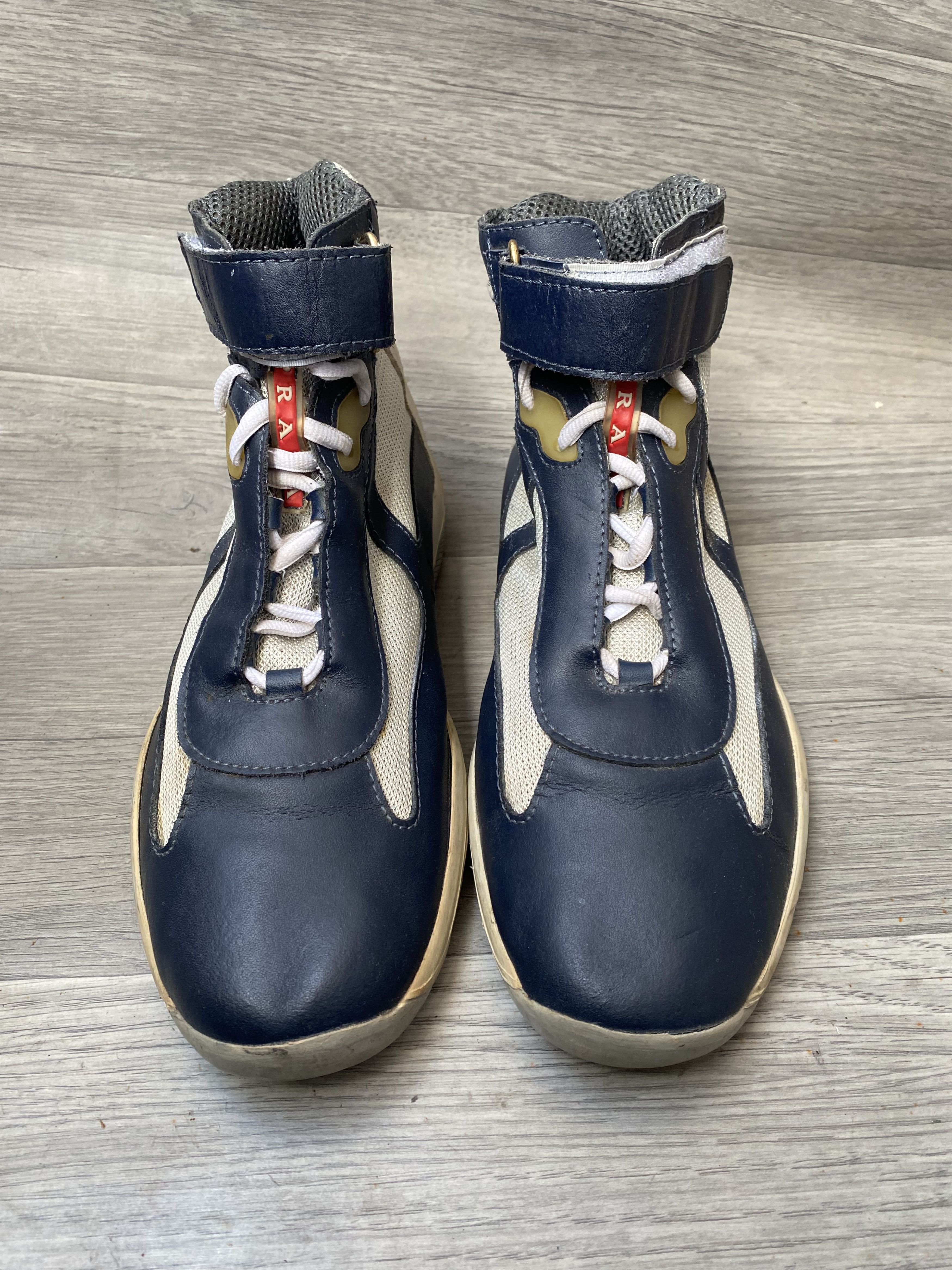 Prada Prada american cup blue hi-top sneakers sz uk 9 Size US 10 / EU 43 - 2 Thumbnail