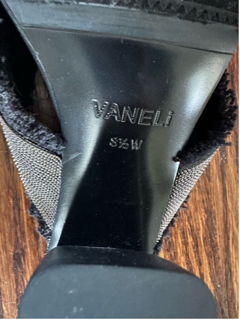 VANELI Women's Vaneli Mules Size 8.5W Black and Gray Size US 8.5 / IT 38.5 - 7 Thumbnail