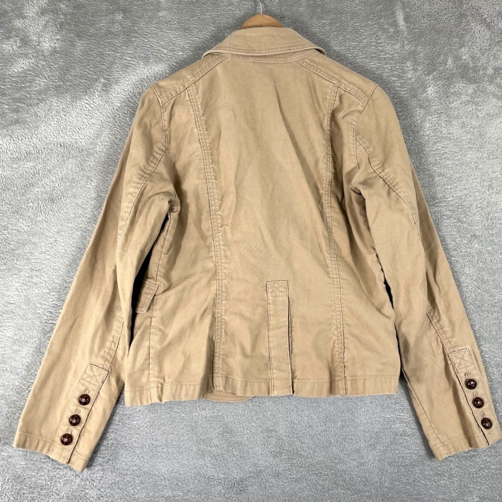 Gap Gap Womens 10 Tan Brown Cotton Blazer Jacket Vintage Size L / US 10 / IT 46 - 2 Thumbnail