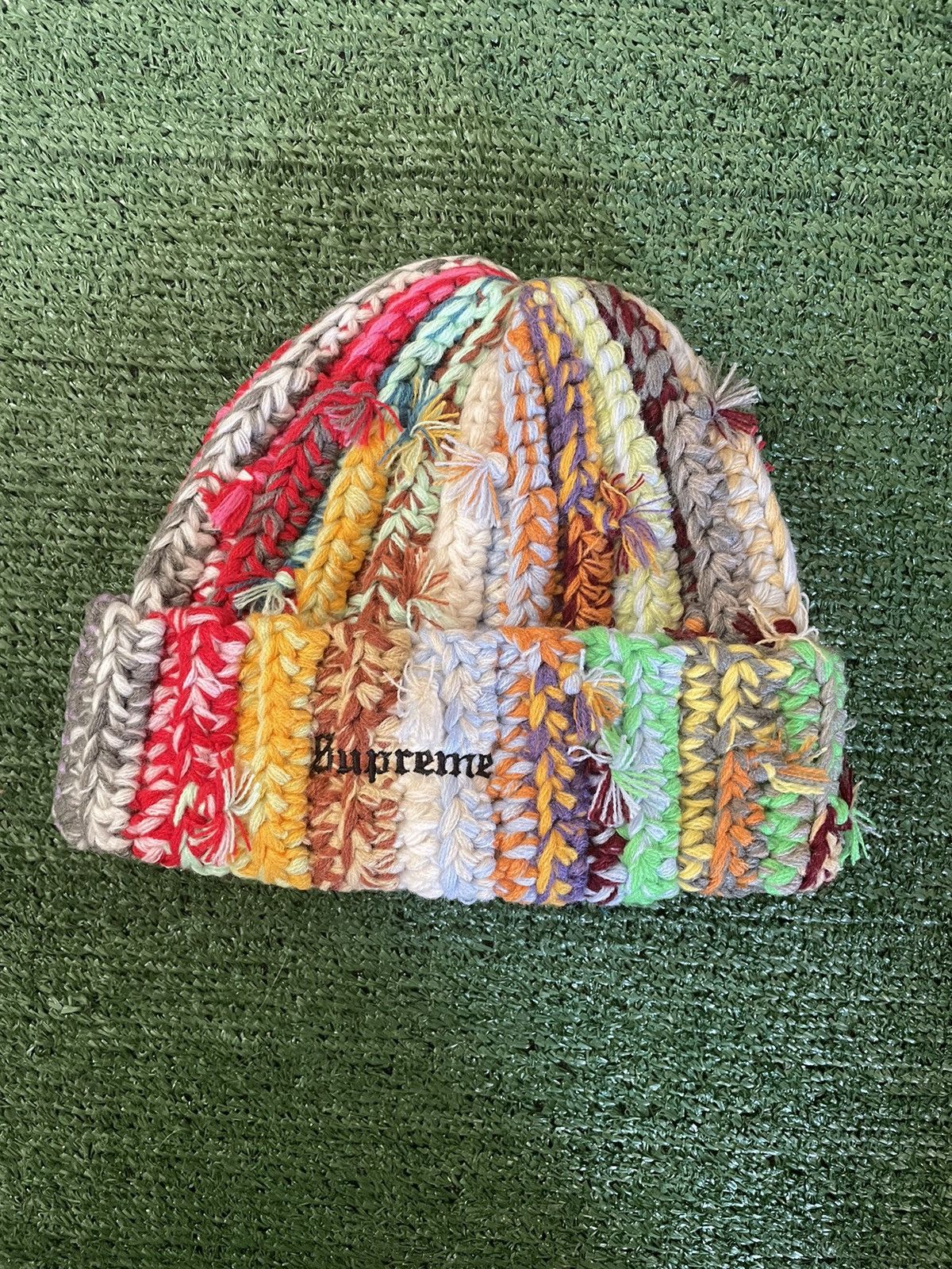 Supreme Brand New Supreme Hand Tied Beanie Multicolor | Grailed