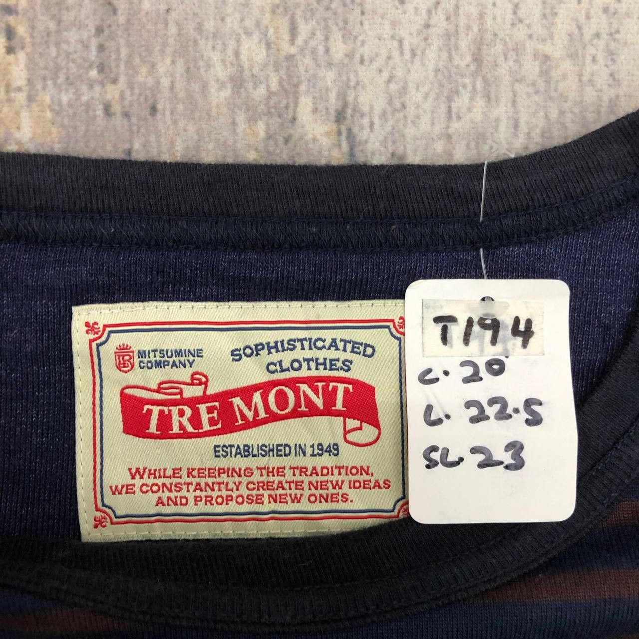 Japanese Brand T194 MITSUMINE MADE IN JAPAN X TRE MONT STRIPE TEE Size L / US 10 / IT 46 - 5 Thumbnail