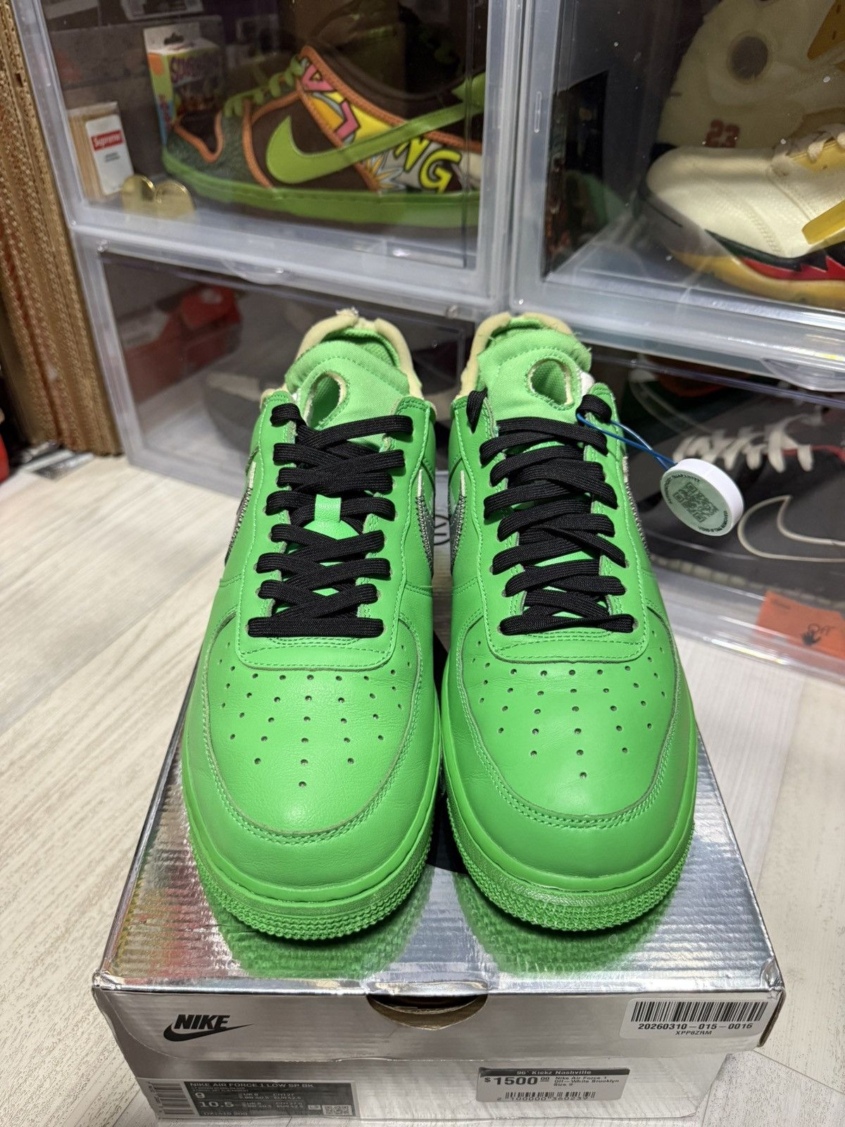 Nike × Off-White Off-White Nike Air Force 1 Low SP Brooklyn Size US 9 / EU 42 - 4 Thumbnail