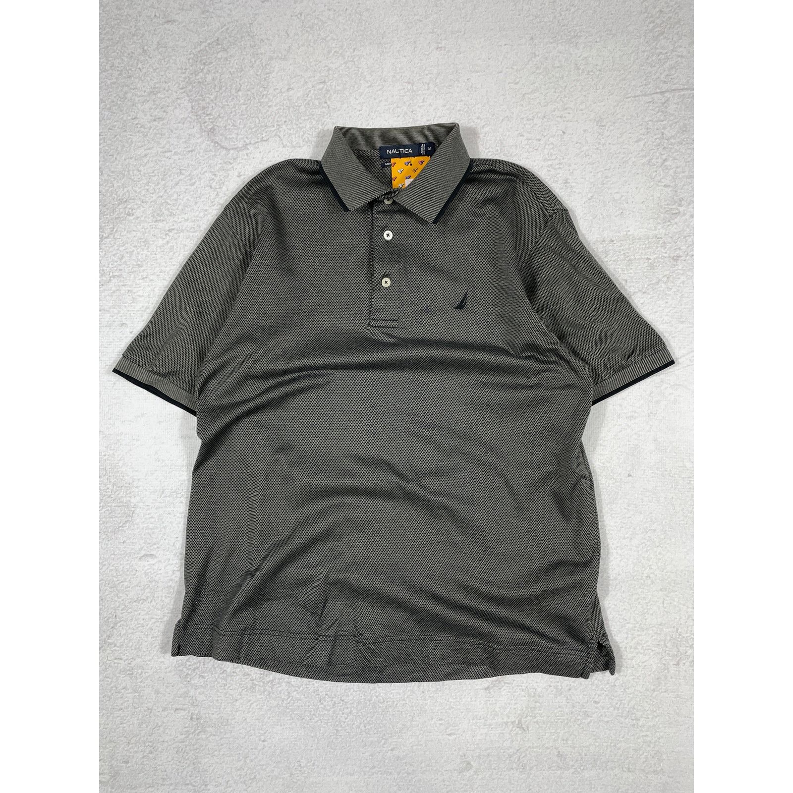 Nautica Vintage Nautica Grey Short-Sleeve Polo Shirt - Men's Medium Size US M / EU 48-50 / 2 - 1 Thumbnail