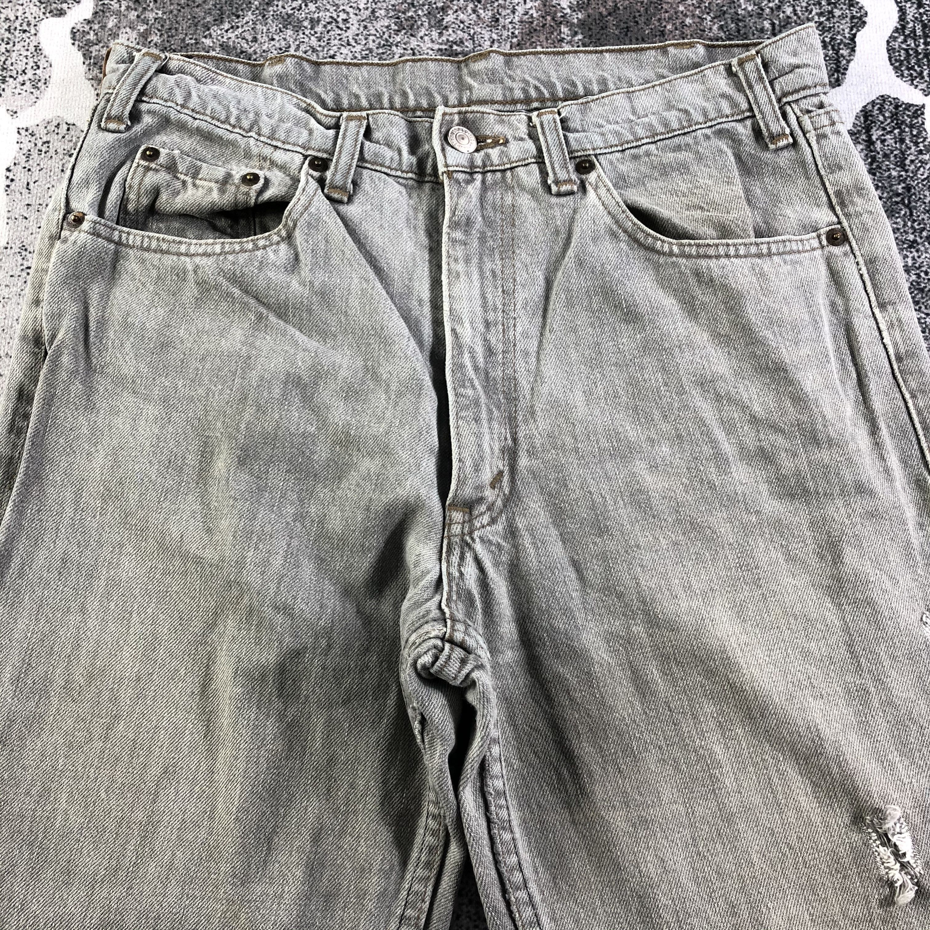 Levi's Vintage Levis 503 Jeans Distress Faded Gray Denim KJ2447 Size US 31 - 3 Thumbnail