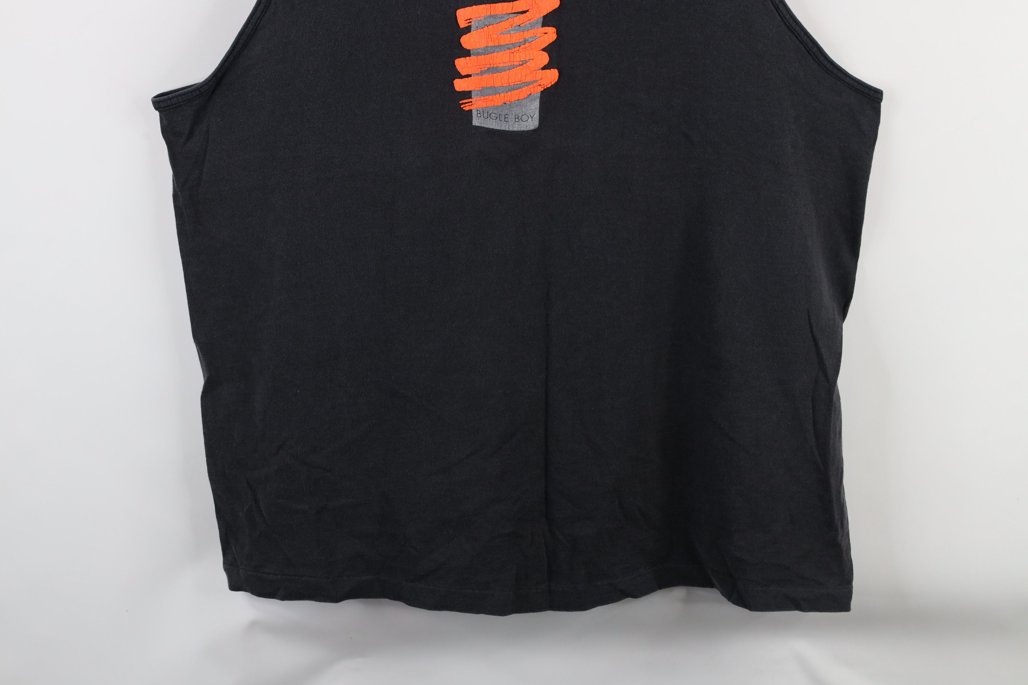 Vintage Vintage 90s Bugle Boy Out Abstract Tank Top T-Shirt Black Size US XL / EU 56 / 4 - 3 Thumbnail
