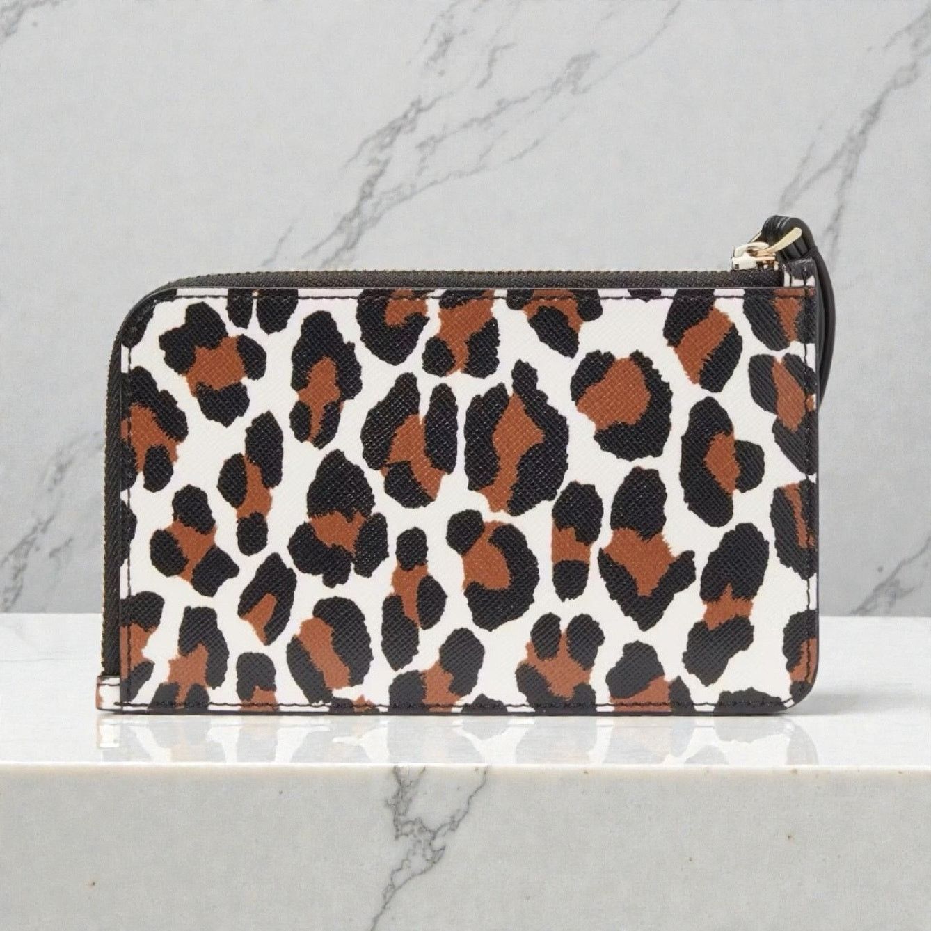 Kate Spade Kate Spade Lucy Leopard Small L Zip Wristlet KH770 Size ONE SIZE - 2 Thumbnail