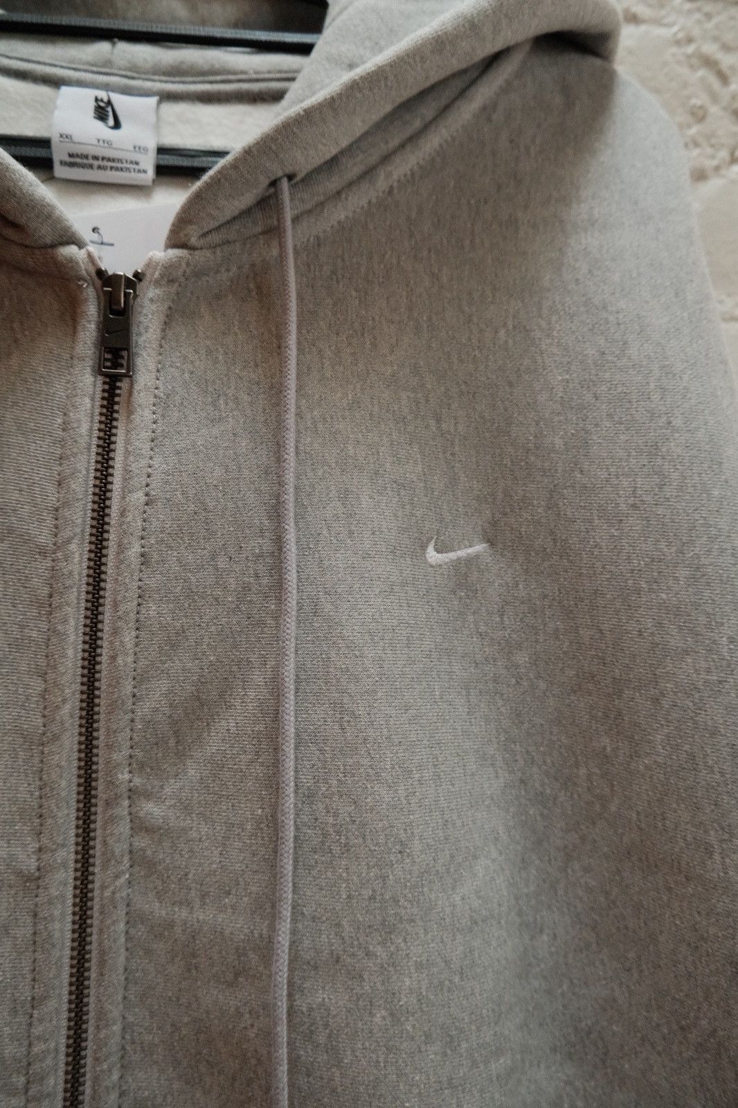 Nike Grey Mini Swoosh Double Zip Hoodie Size US XXL / EU 58 / 5 - 2 Thumbnail