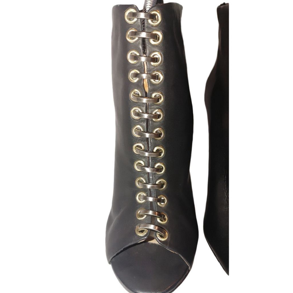 By Malene Birger L.A.M.B. Tony Lambskin Peep Toe Booties Size 7M Size US 7 / IT 37 - 3 Thumbnail