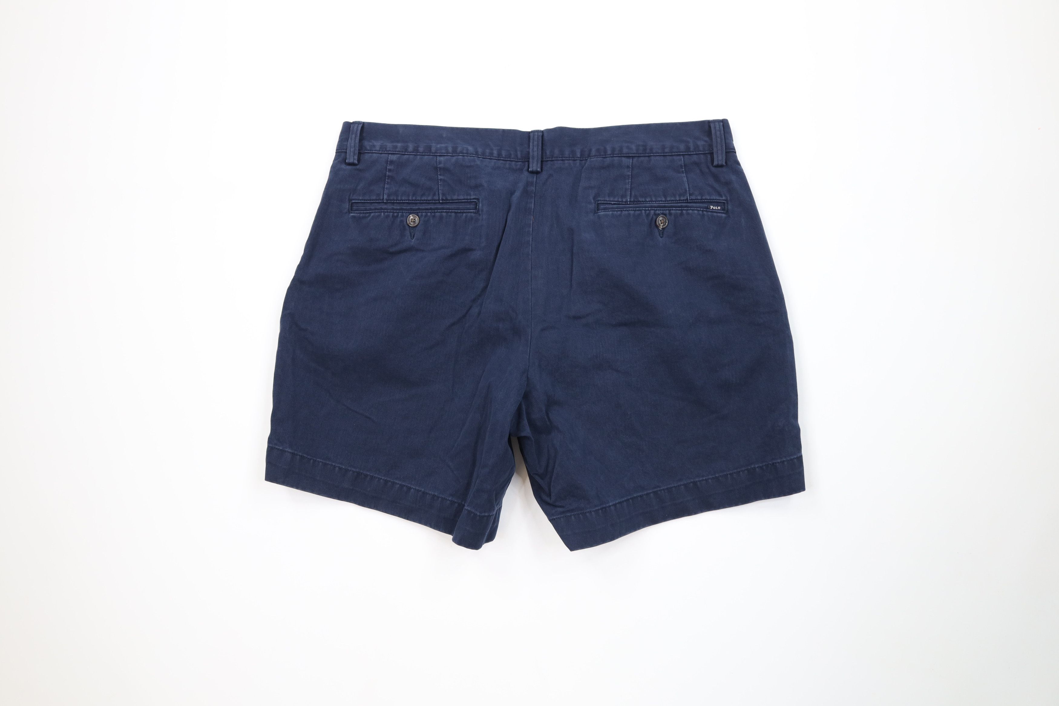 Ralph Lauren Vintage Ralph Lauren Above Knee Chino Shorts Navy Cotton Size US 34 / EU 50 - 10 Thumbnail