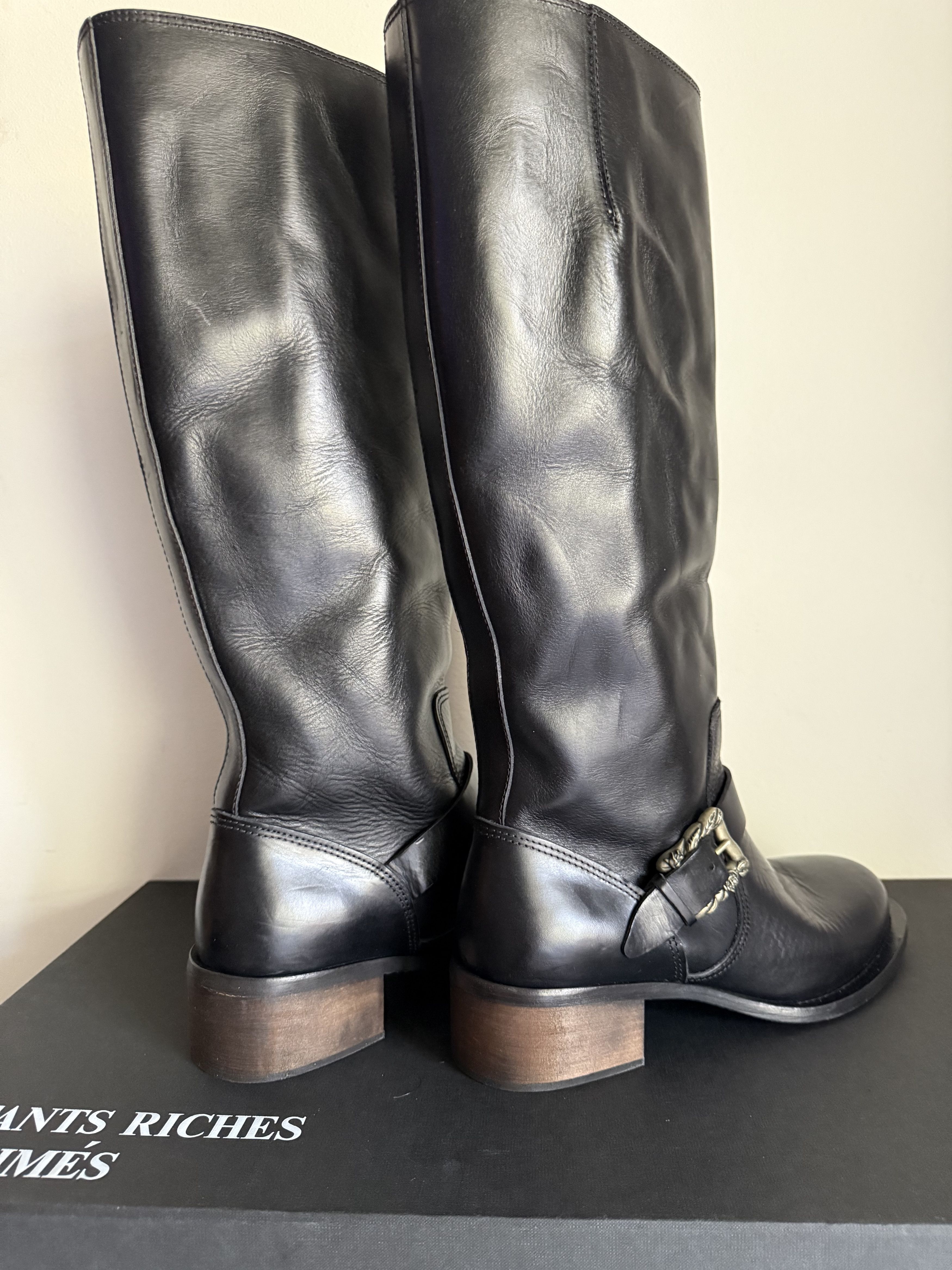 Enfants Riches Deprimes Calf-High Horsewide Buckle-Embellished Boot Size US 10.5 / EU 43-44 - 7 Thumbnail