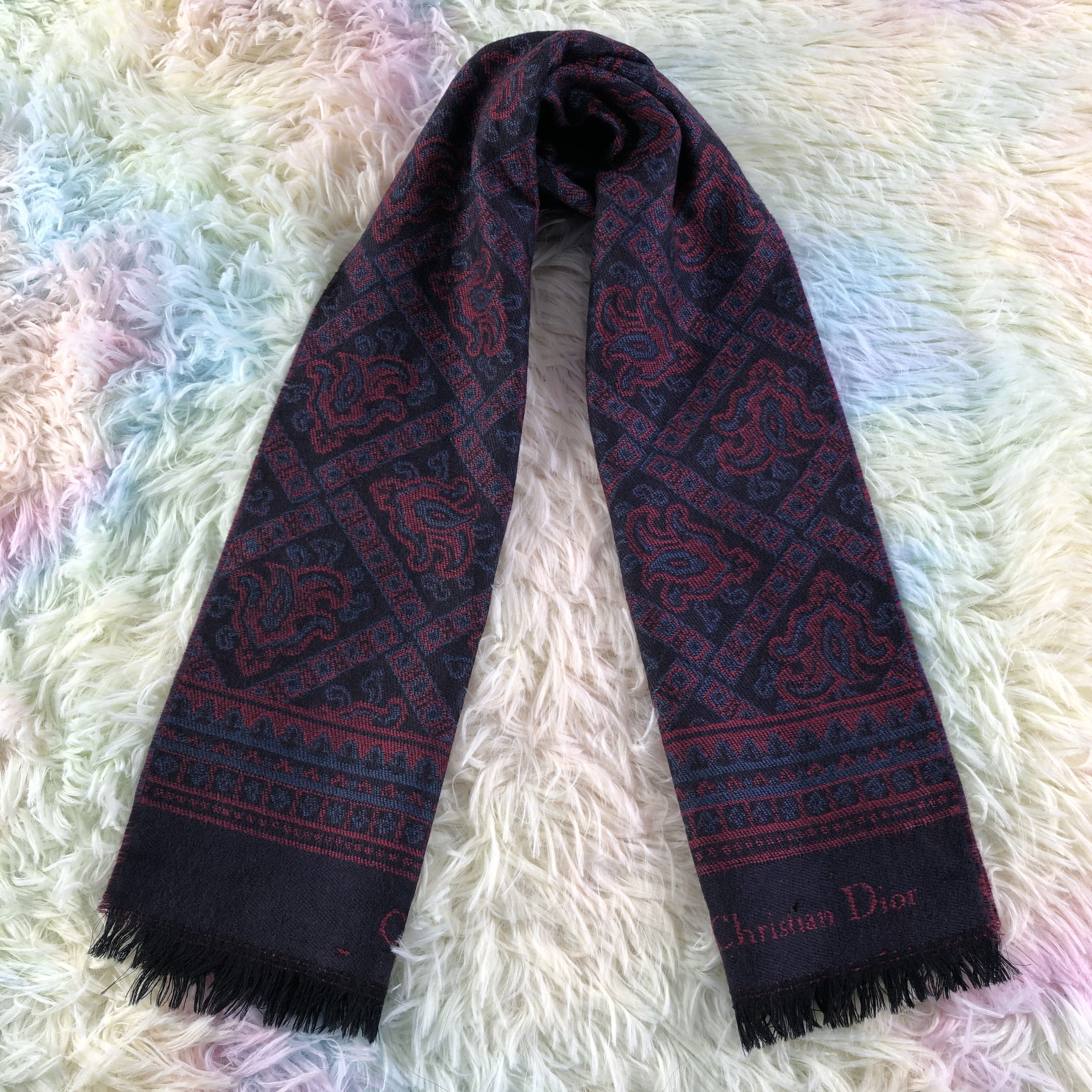 Vintage Christian Dior Monsieur Scarf / Muffler / Neckwear - KM521 Size ONE SIZE - 1 Thumbnail