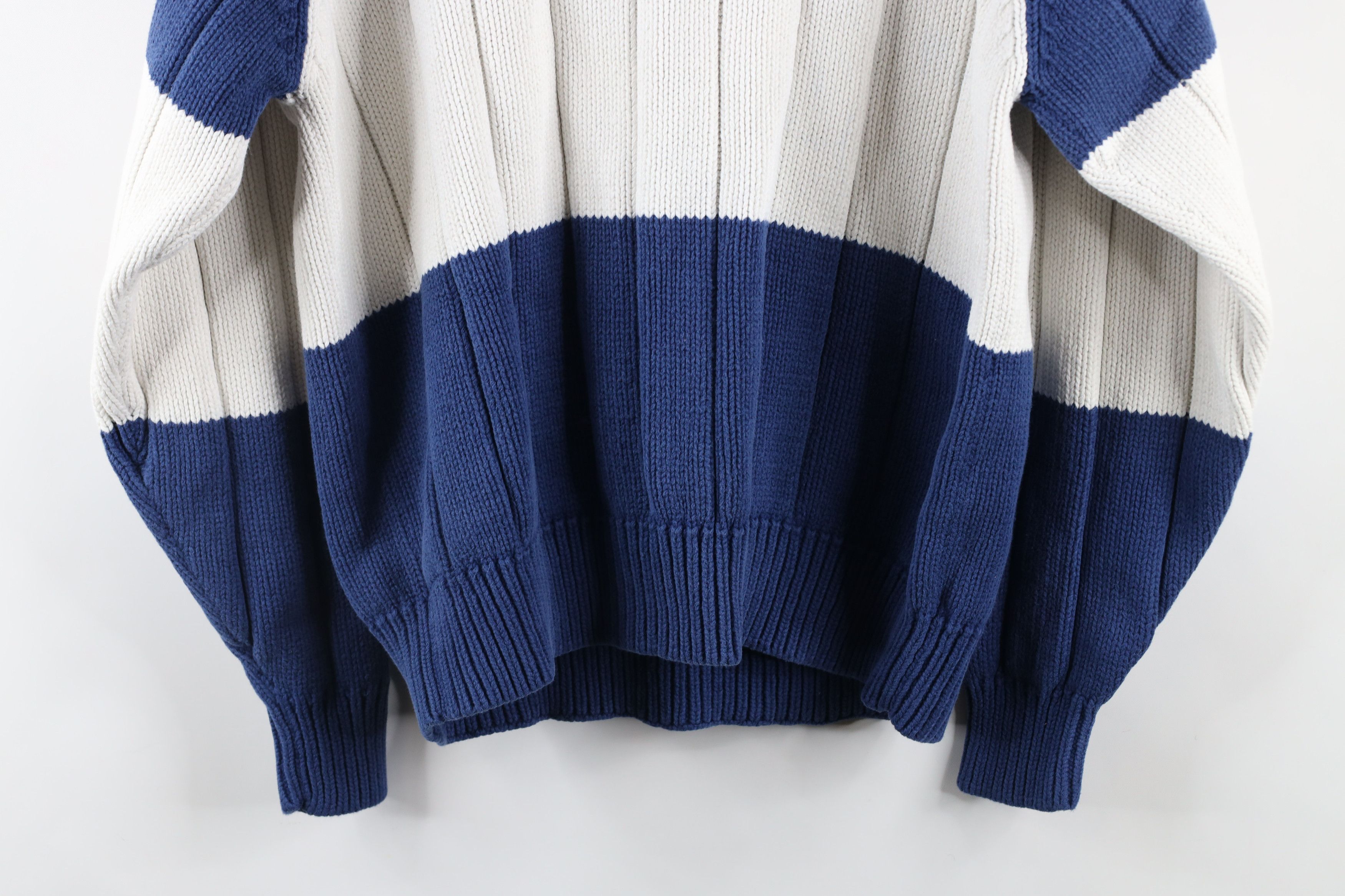 Gap × Vintage Vintage 90s Gap Heavyweight Ribbed Knit Sweater Cotton Size L / US 10 / IT 46 - 7 Thumbnail