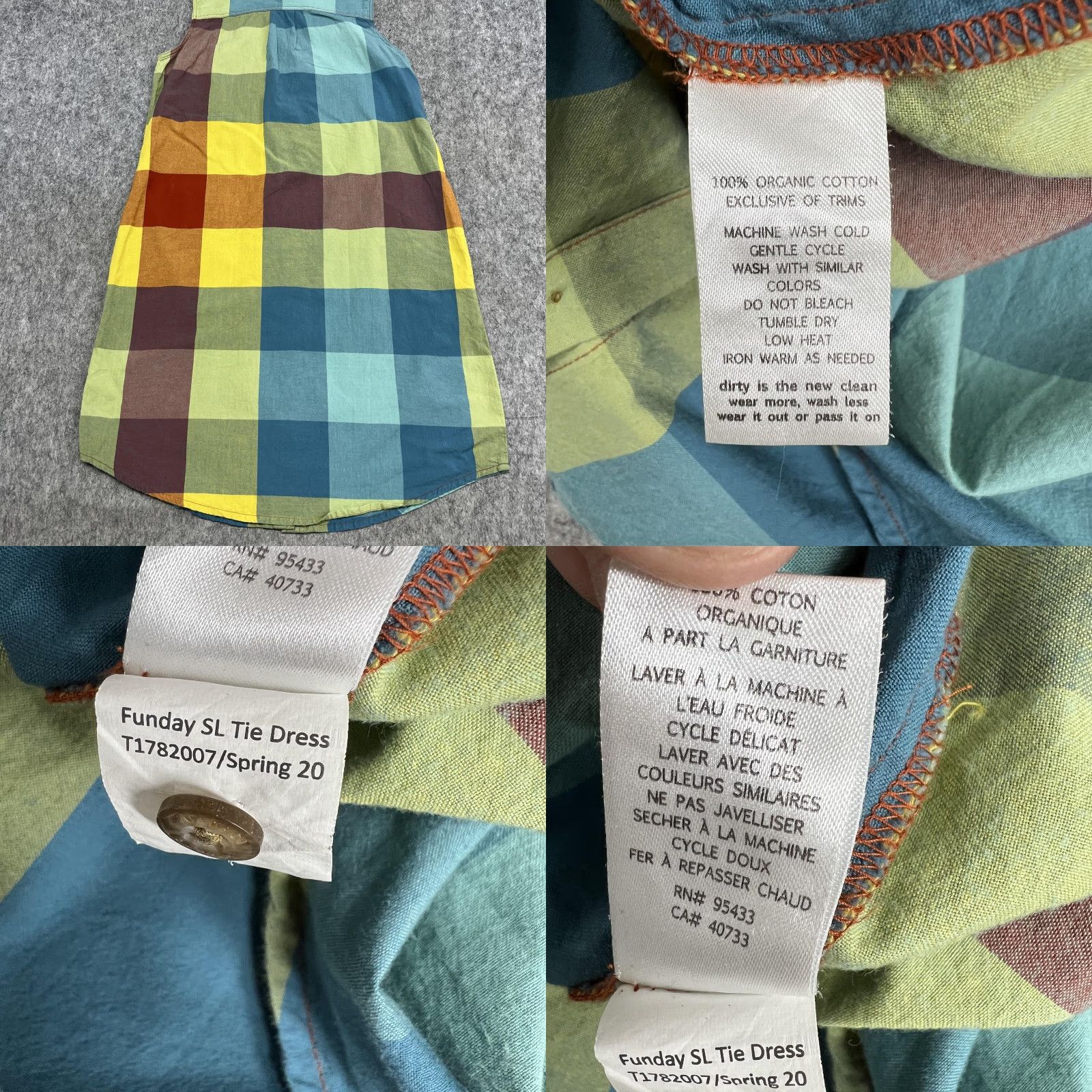 Toad&Co Toad&Co Shirt Dress Womens S Multicolor Plaid Sleeveless Button Front Pockets Size S / US 4 / IT 40 - 9 Thumbnail