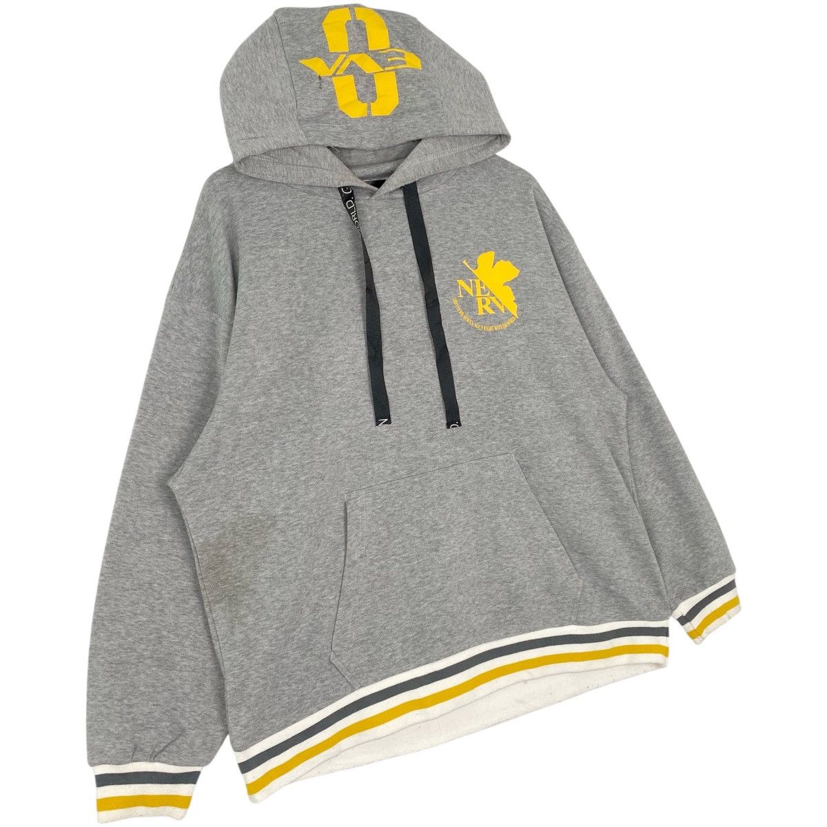 Vintage Vintage Evangelion Hoodie Sweater Gray Pullover Size L Size US L / EU 52-54 / 3 - 3 Thumbnail