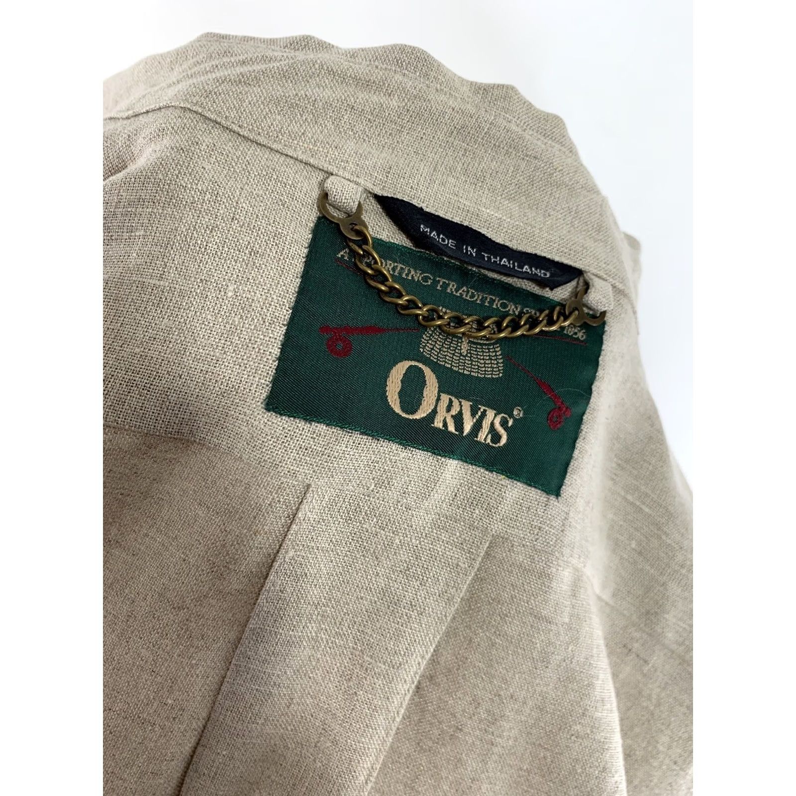 Orvis ORVIS LINEN BLEND SAFARI JACKET Mens M Beige Belted Hunting Shirt Sturdy MINT / NO BELT Size US M / EU 48-50 / 2 - 7 Thumbnail