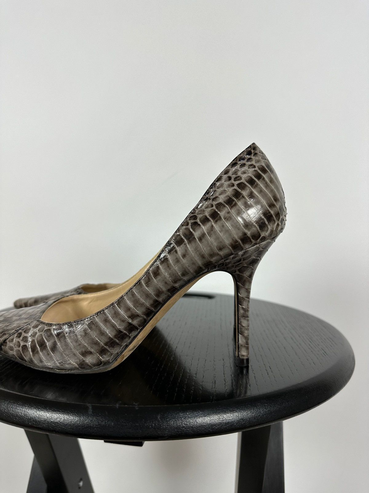 Jimmy Choo Jimmy Choo Pumps Croc Embossed Heels Pointed Toe Size 36 1/2 Size US 6.5 / IT 36.5 - 12 Thumbnail