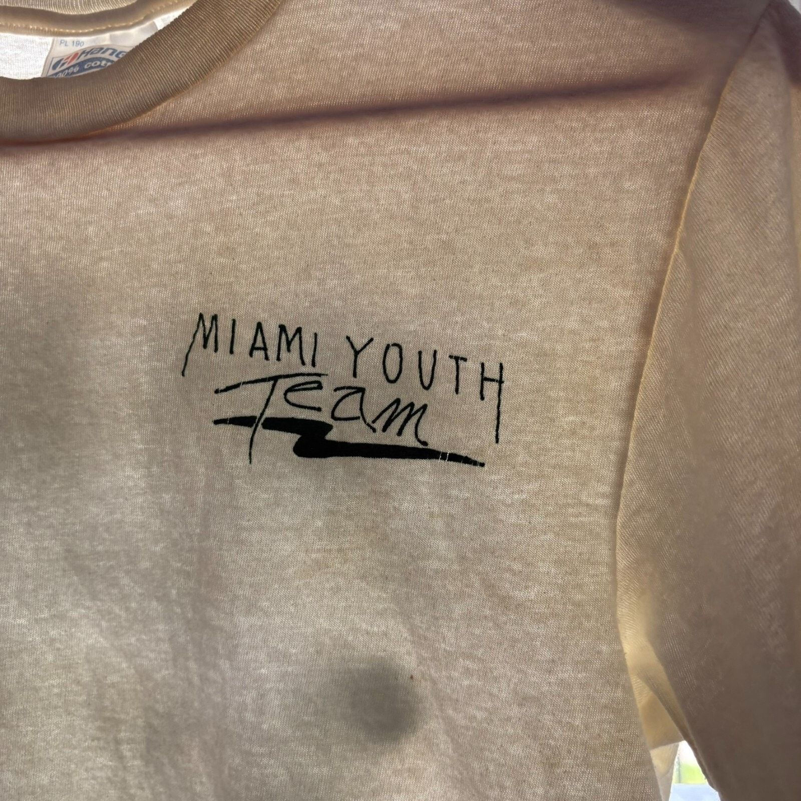Vintage Vintage Paper Thin BURNOUT T-Shirt Size S Miami Cream Size US S / EU 44-46 / 1 - 5 Thumbnail
