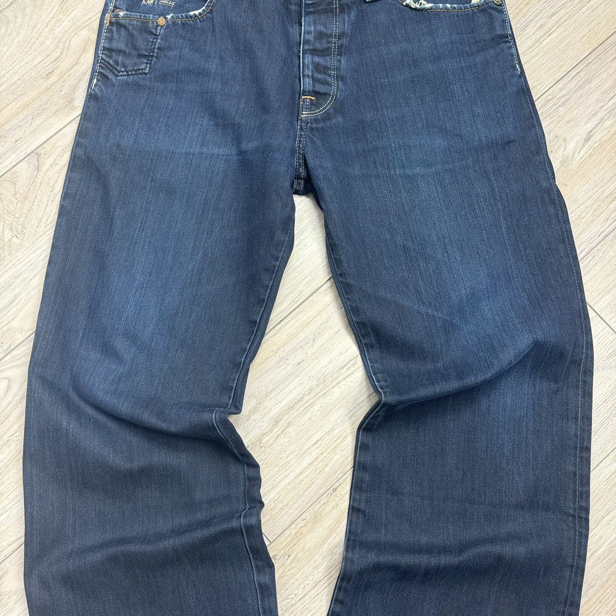 G-Star Vintage G-Star Raw 3301 Distressed Dark Y2K Baggy Denim Jean Size US 31 - 6 Thumbnail