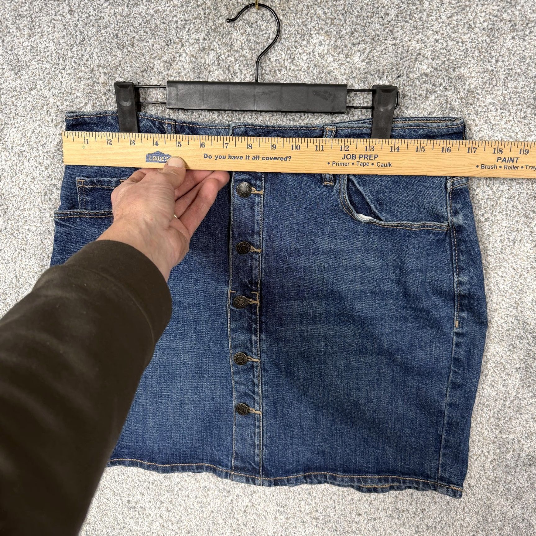 Old Navy Old Navy Denim Skirt 10 Button Front High-Rise Secret-Slim Pockets Women Regular Blue Denim Mini Pencil Casual CasualWear Size 32" / US 10 / IT 46 - 2 Thumbnail